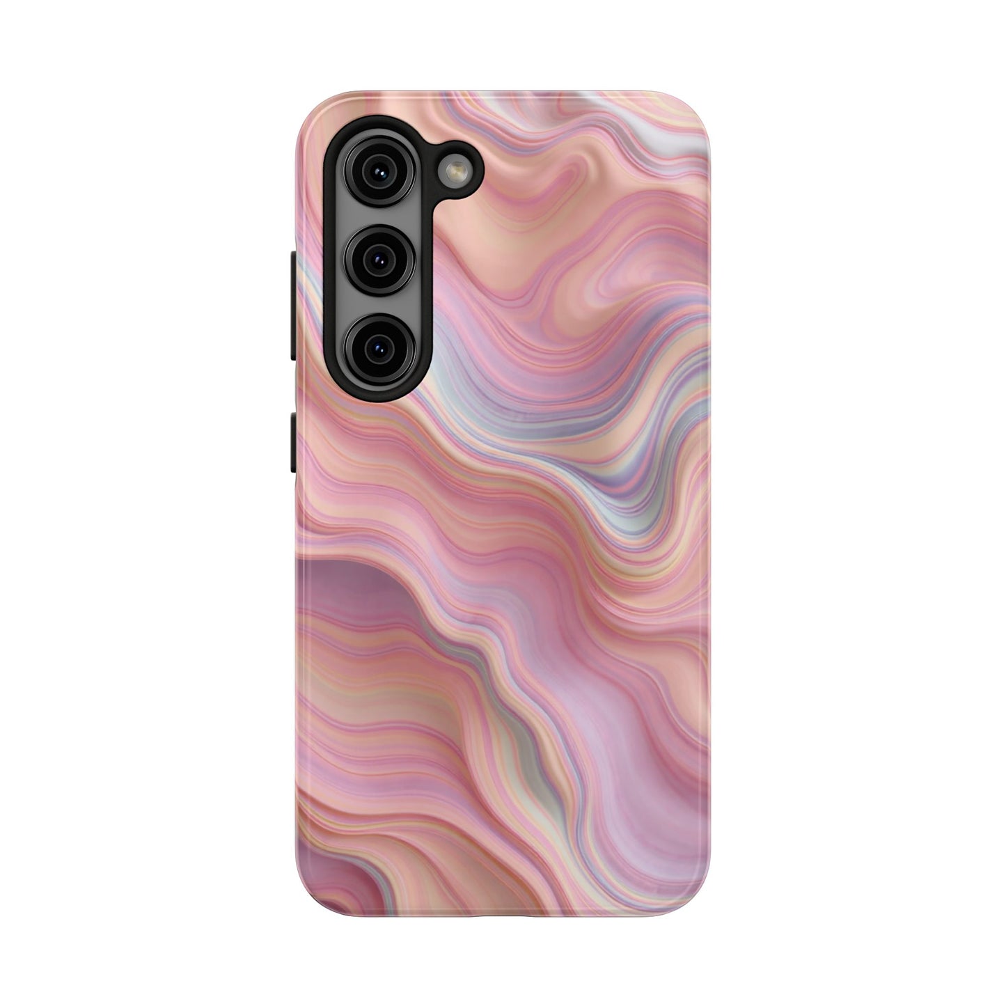Stylish Tough Phone Cases - Abstract Pink Marble Design