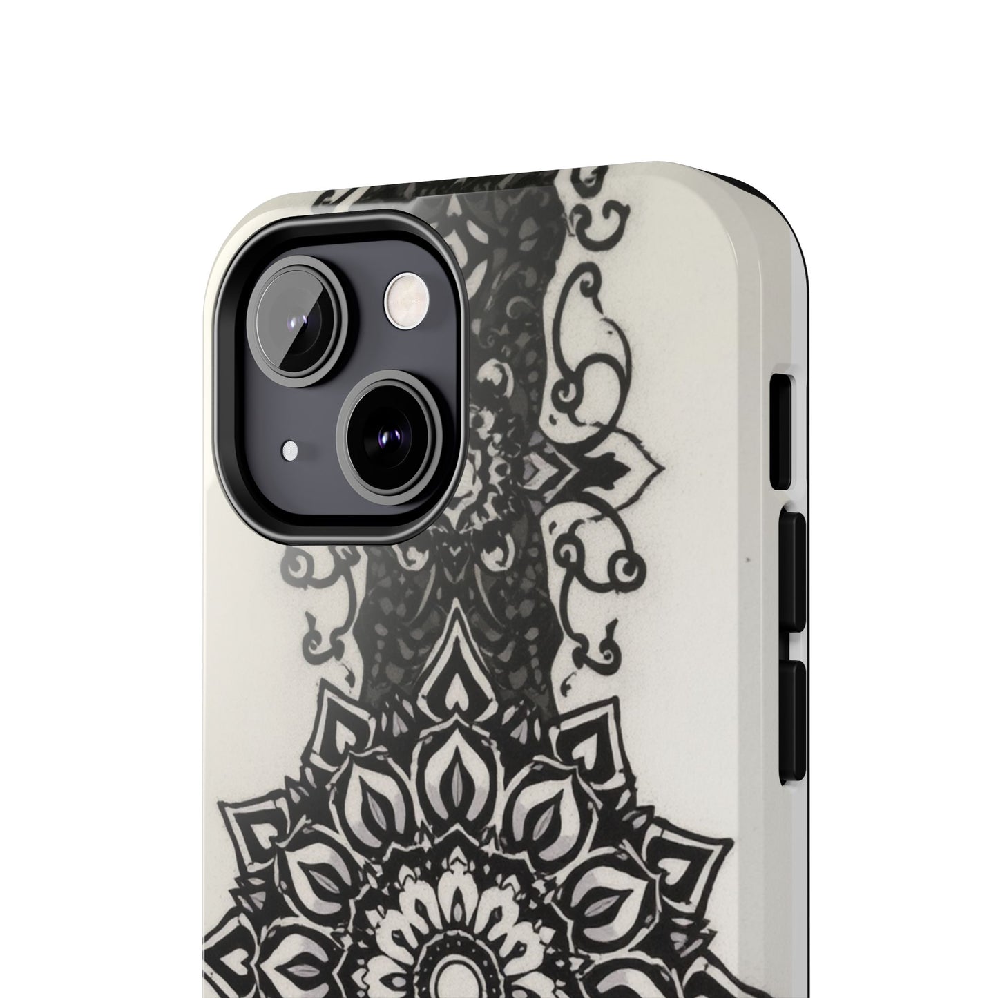Stylish Tough Phone Cases with Dark Mandala Design - Durable and Unique Protection - for iPhone