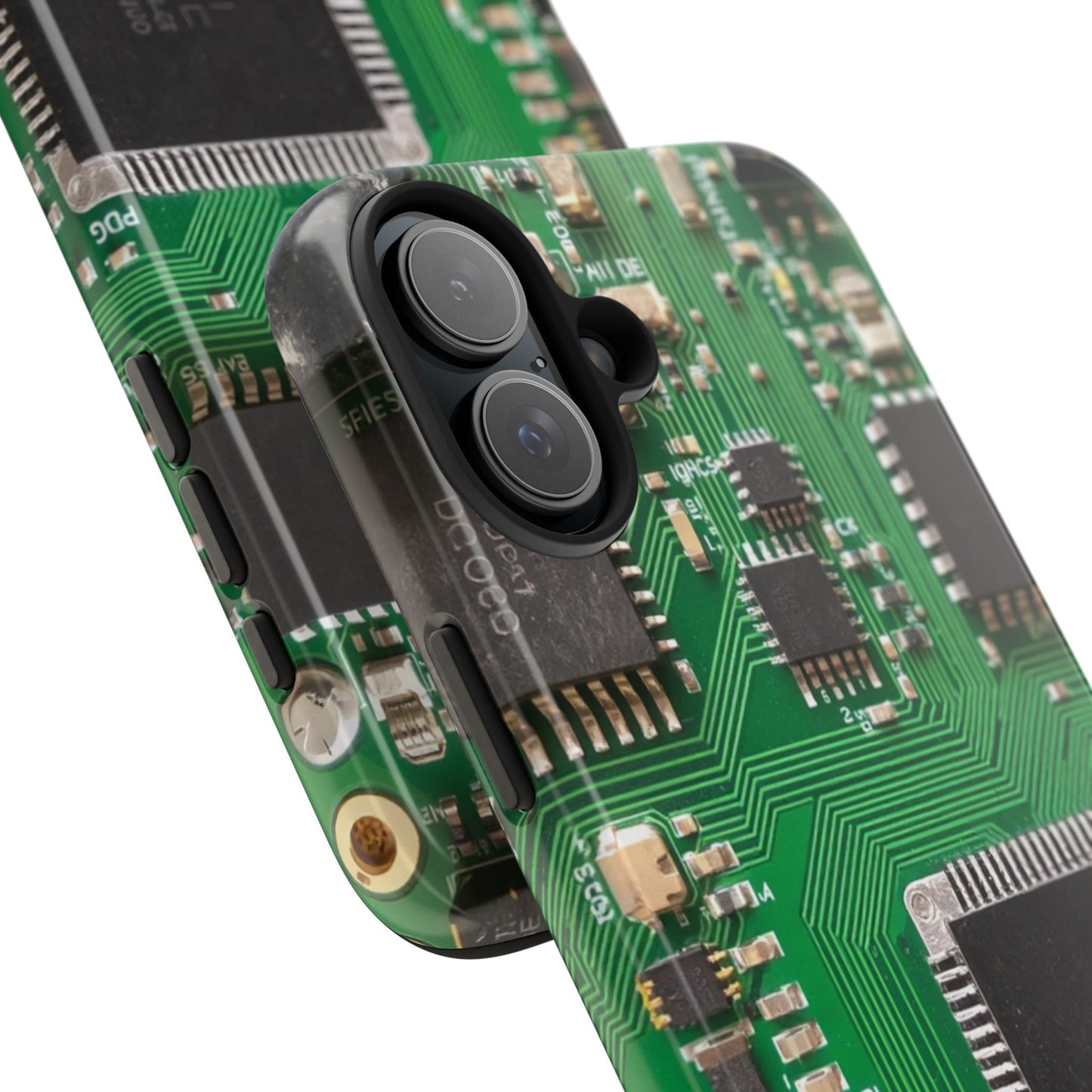 Circuit Board Tough Phone Case - Durable Tech Design