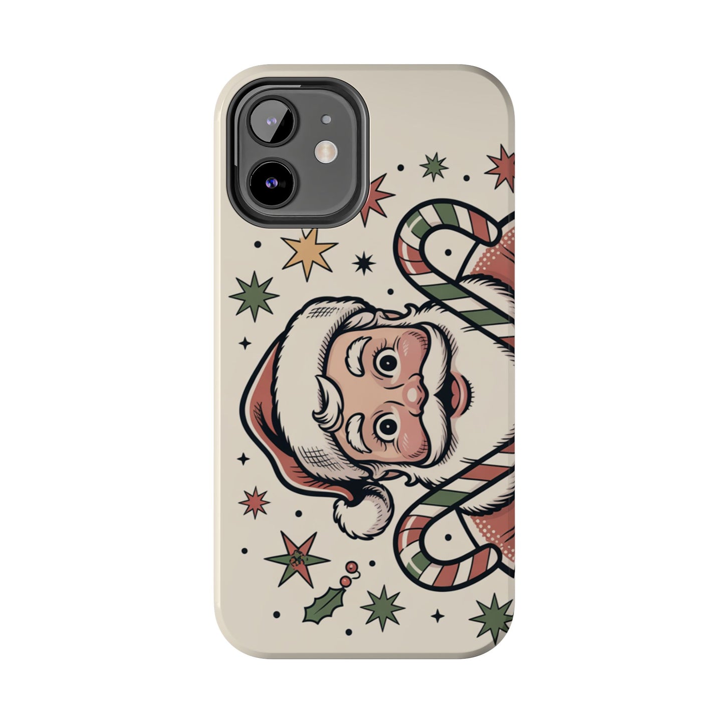 Retro Santa Tough Phone Case - Festive Holiday Design