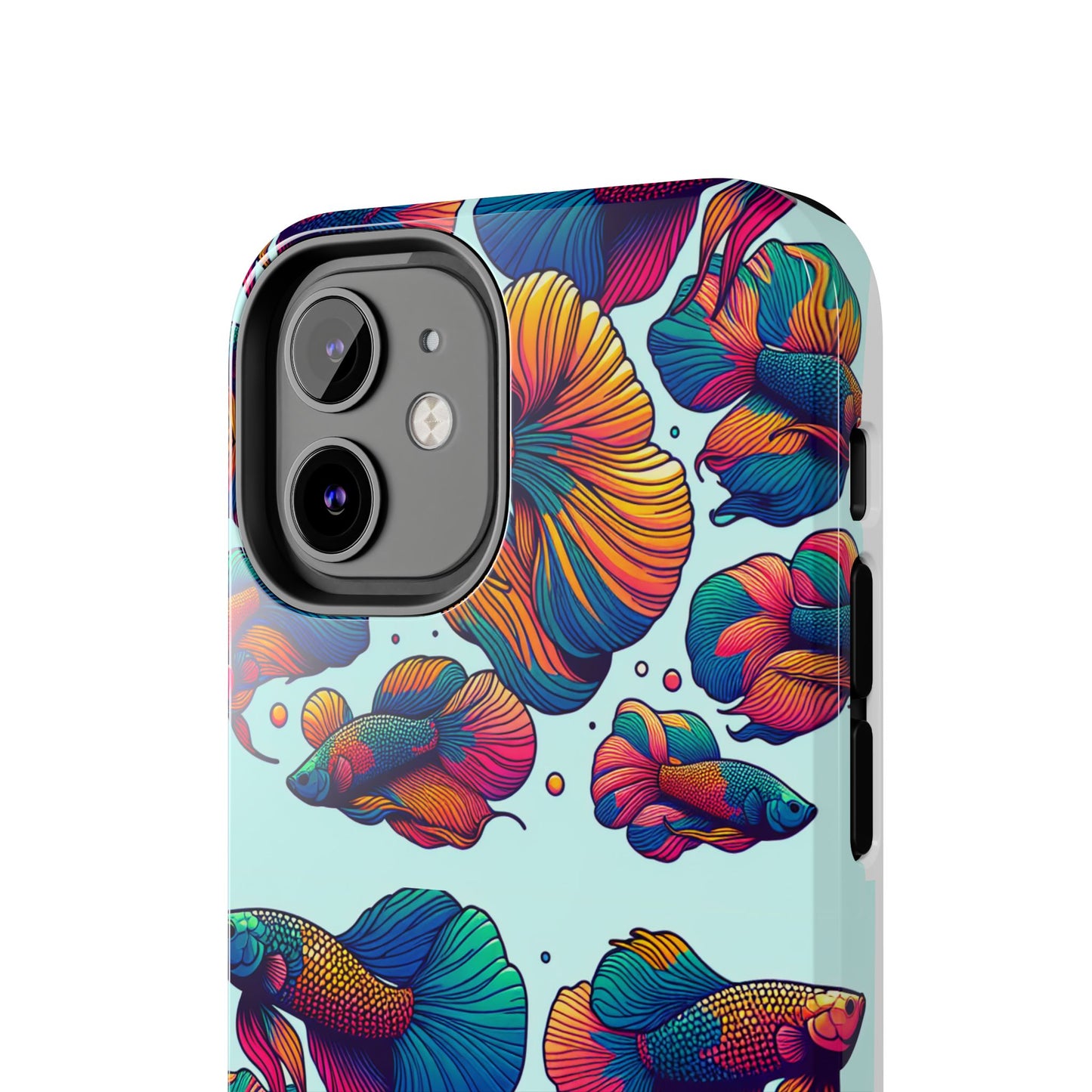 Colorful Fish Pattern Tough Phone Case - Aquatic Lovers - for iPhone