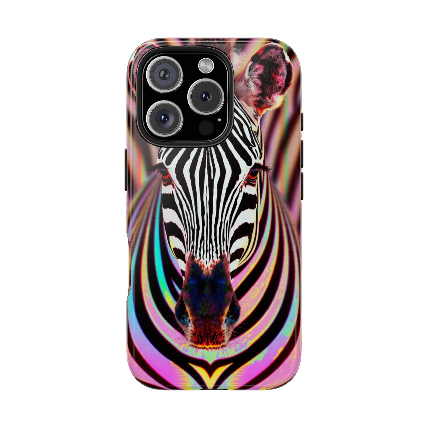 Vibrant Zebra Tough Phone Case - Unique Animal Design for Wild Spirit