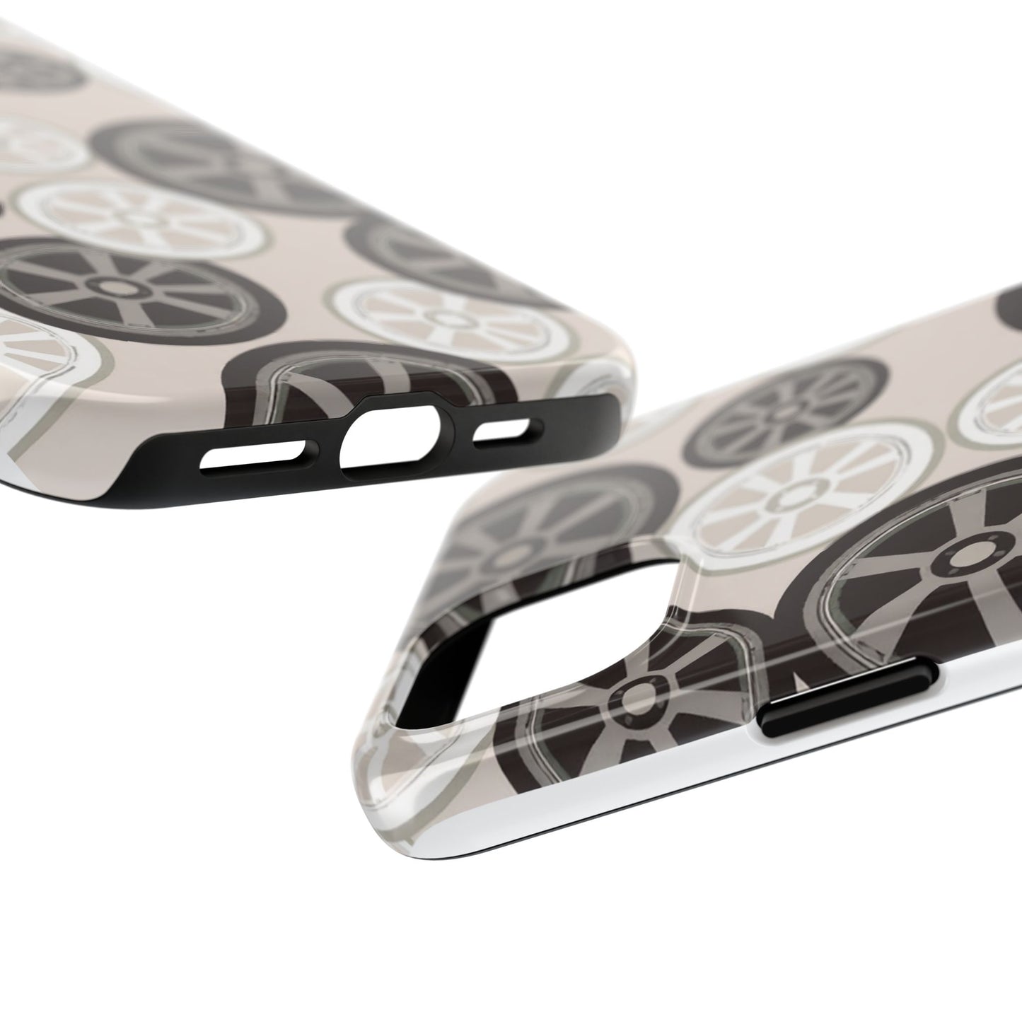 Racing Wheel Design Tough Phone Case – Durable Protection for Automotive Enthusiasts
