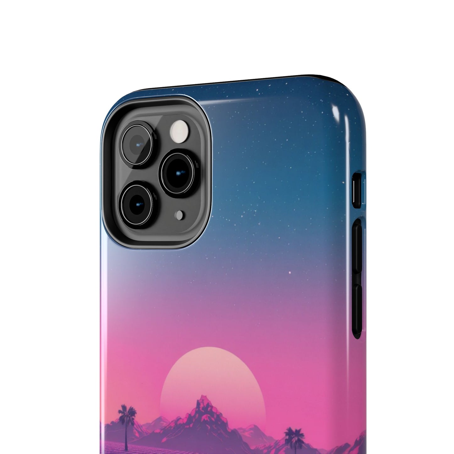 Retro Aesthetic Tough Phone Case - Vibrant Sunset Design