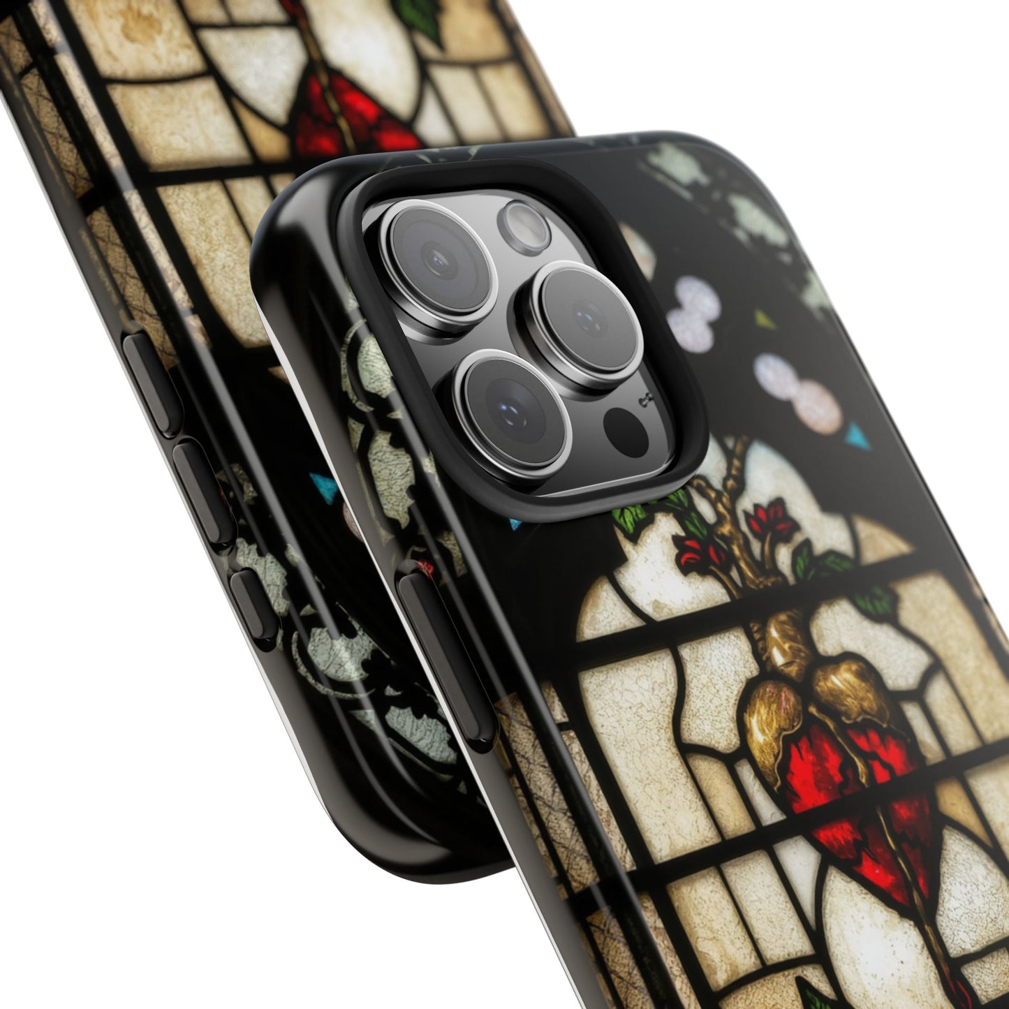 Stained Glass Heart Tough Phone Case - Unique Design for Protection & Style