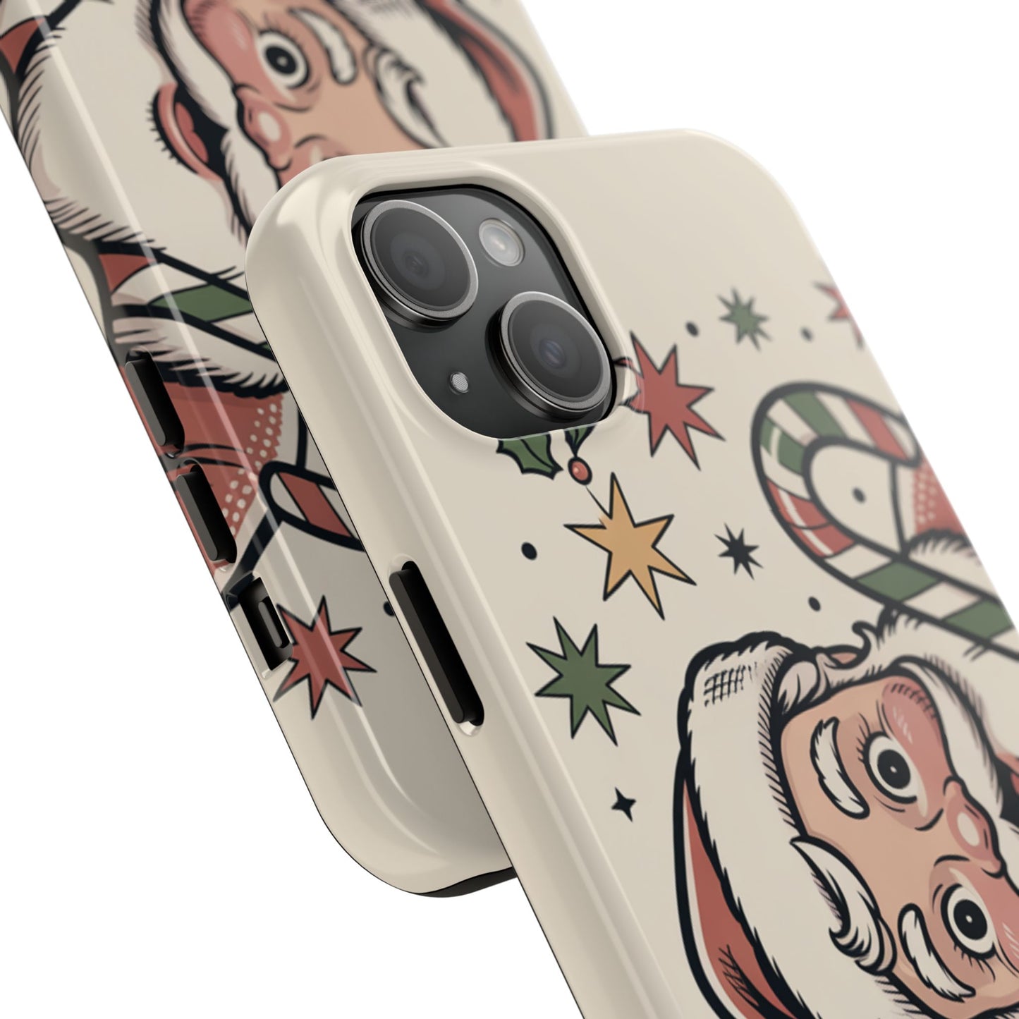 Retro Santa Tough Phone Case - Festive Holiday Design