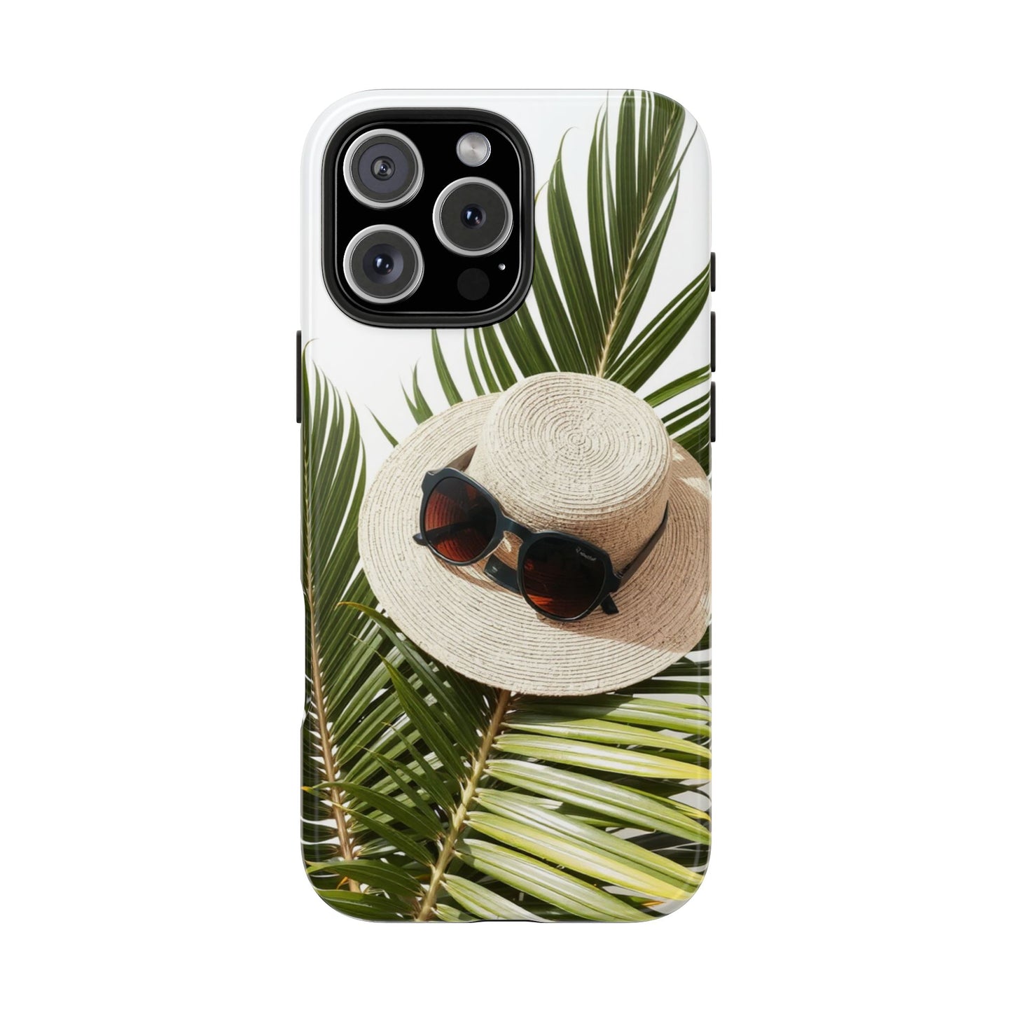 Tropical Phone Case - Summer Vibes with Hat & Sunglasses Design
