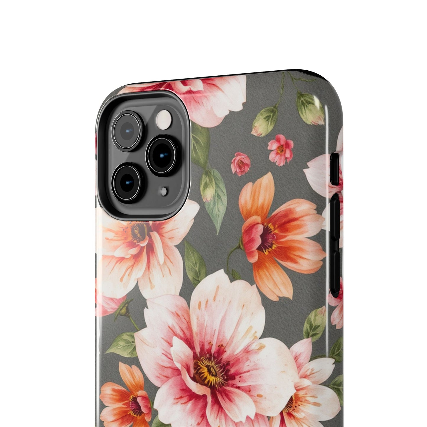Floral Pink Tough Phone Case - Stylish & Durable Floral Design - for iPhone