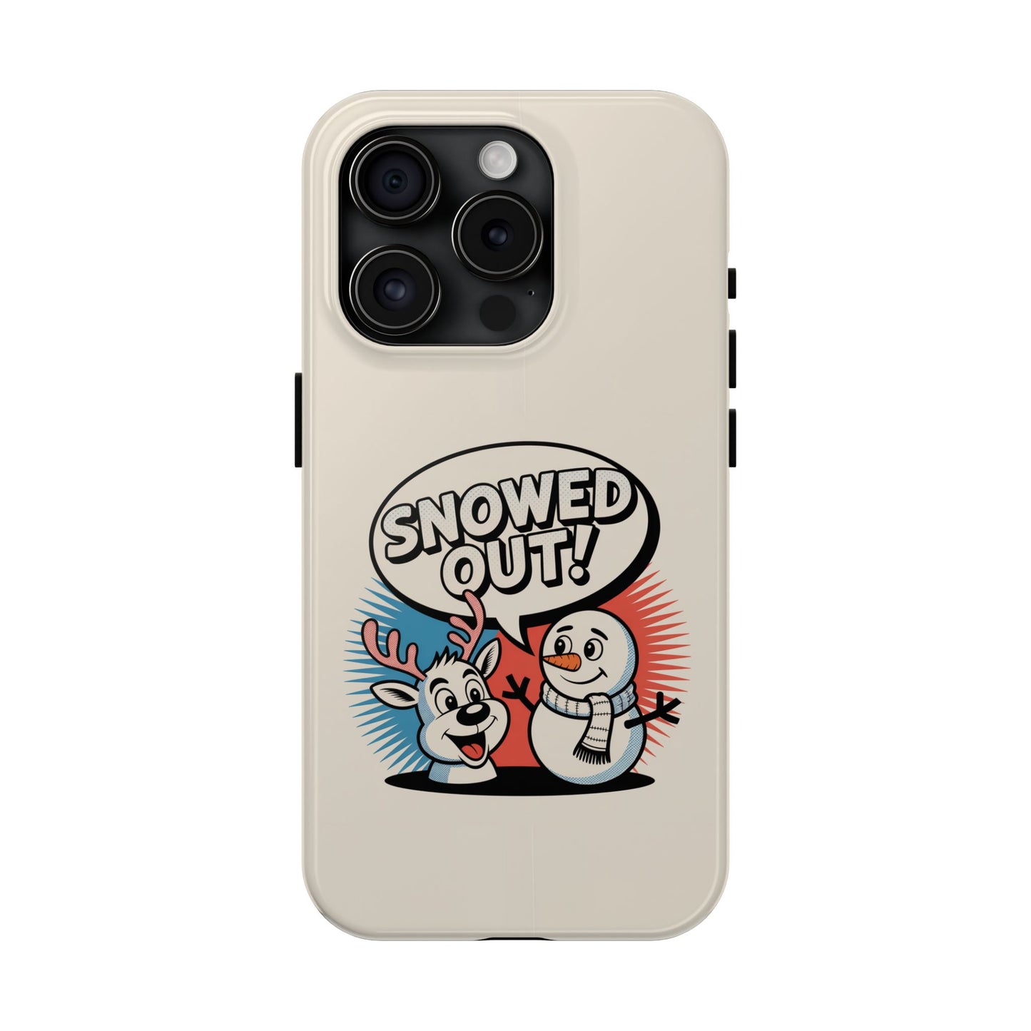 Snowman & Reindeer Tough Phone Case - Snowed Out Holiday Design