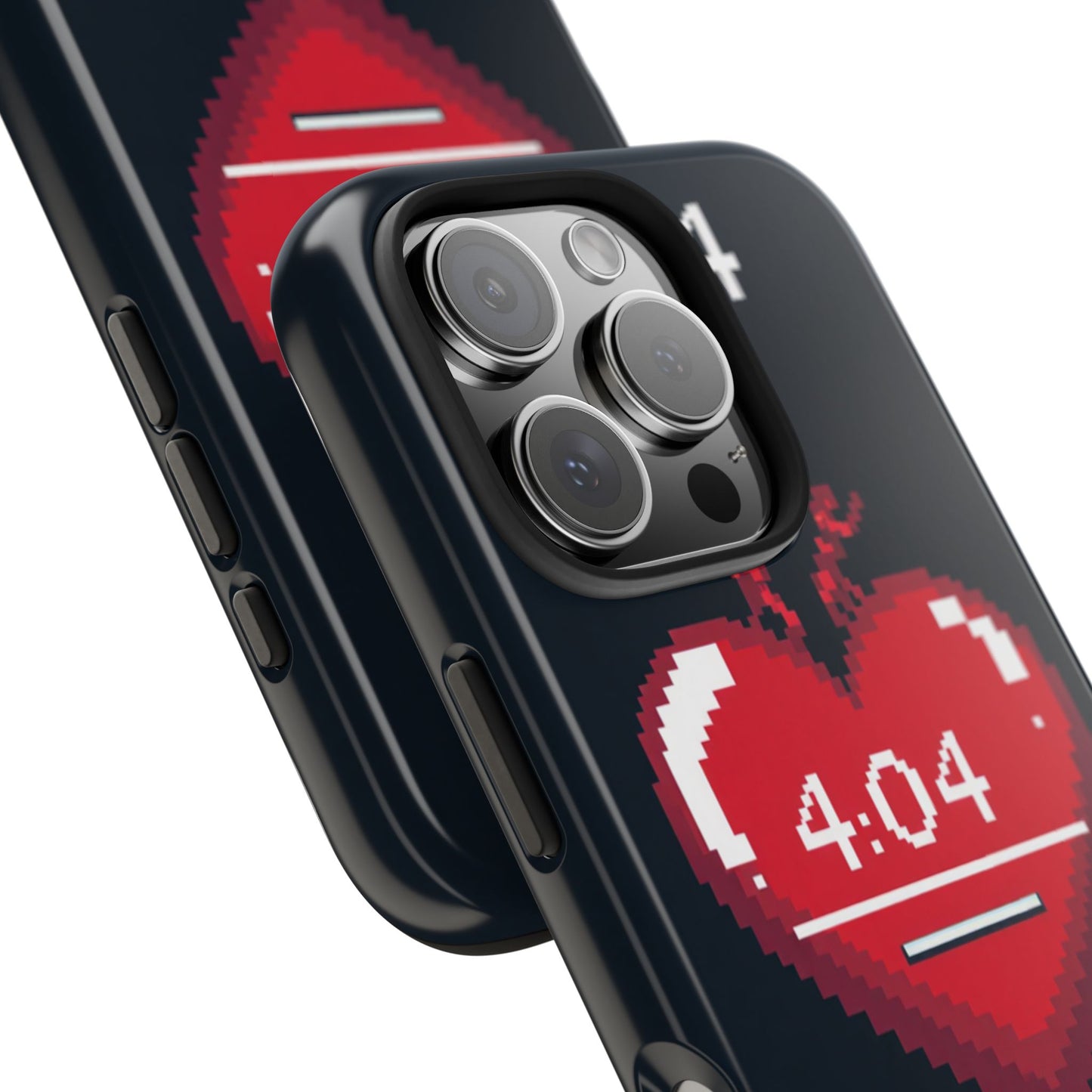 Vintage Pixel Heart Tough Phone Case - "404 Love Not Found" Design