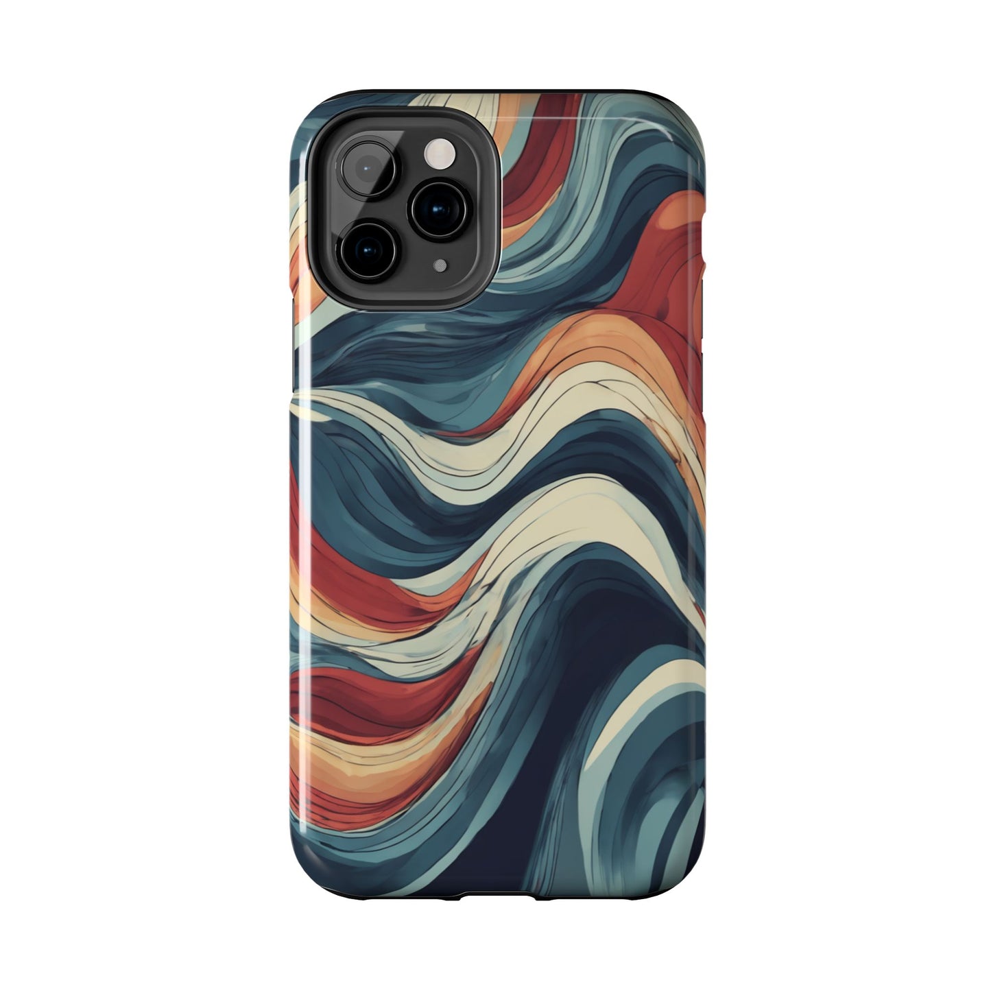 Abstract Wave Tough Phone Case | Stylish Protection for Daily Use - for iPhone