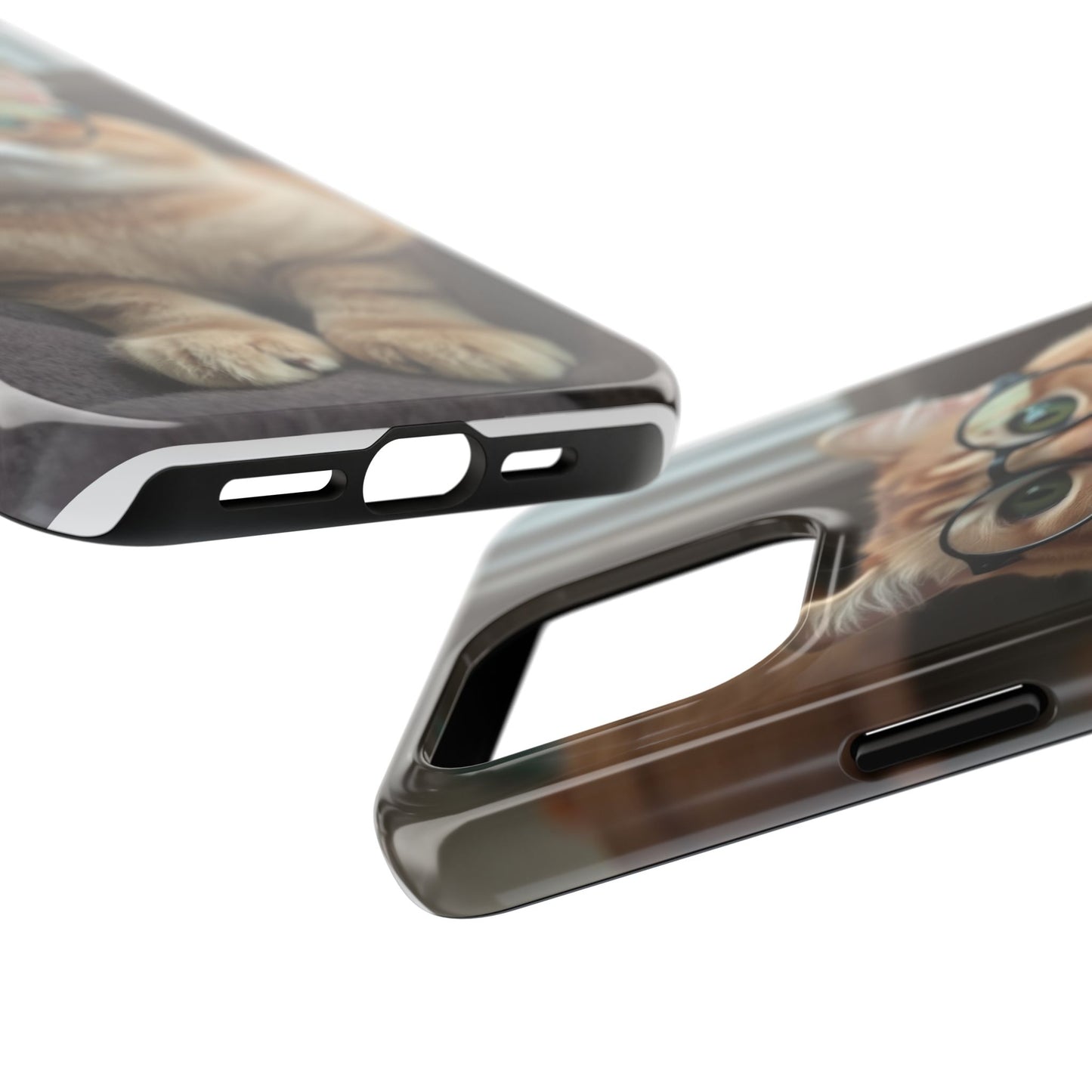 Cute Cat Glasses Tough Phone Case - Fun & Stylish Protection for Cat Lovers