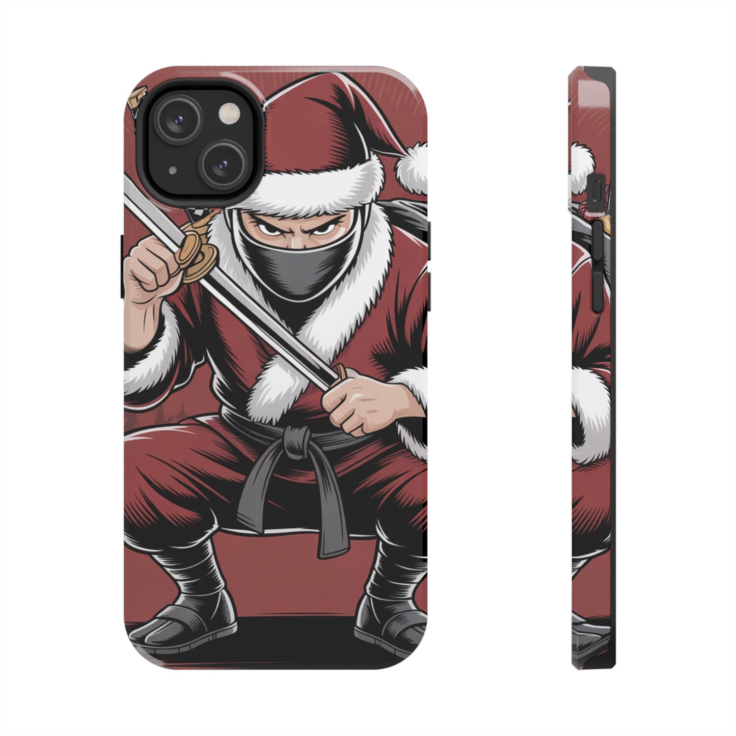 Ninja Santa Tough Phone Case | Durable Holiday Phone Cover for iPhone