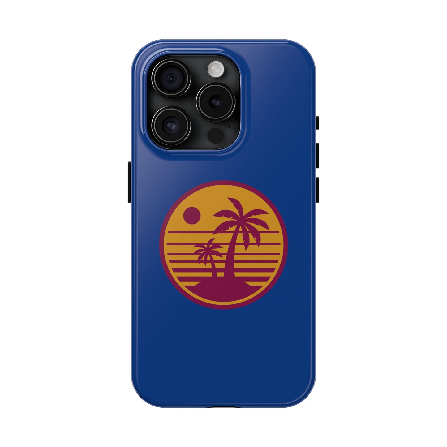 Retro Sunset Tough Phone Case - Vibrant Beach Vibes for Summer Adventures - for iPhone