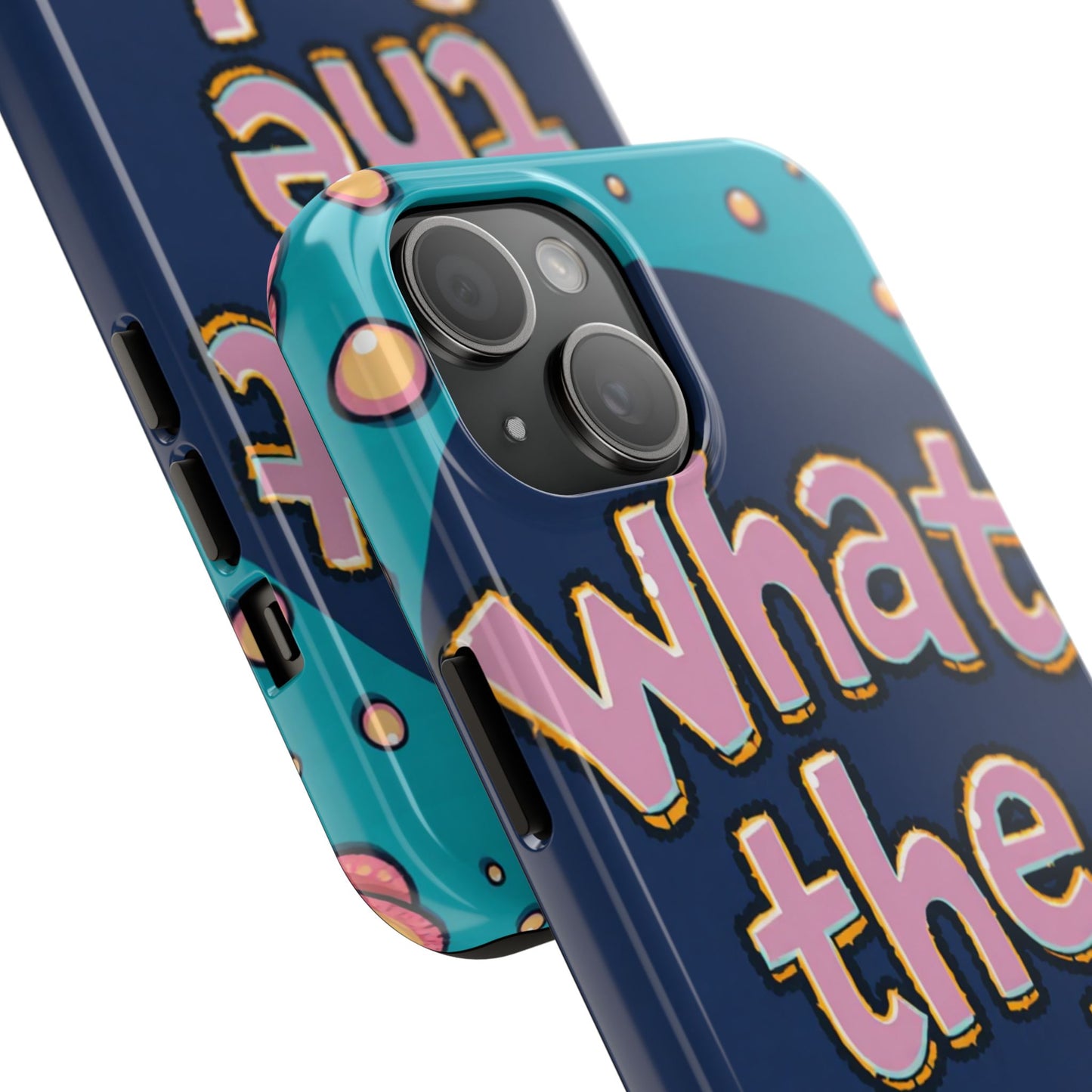Playful Tough Phone Case - "What the Fish" Design
