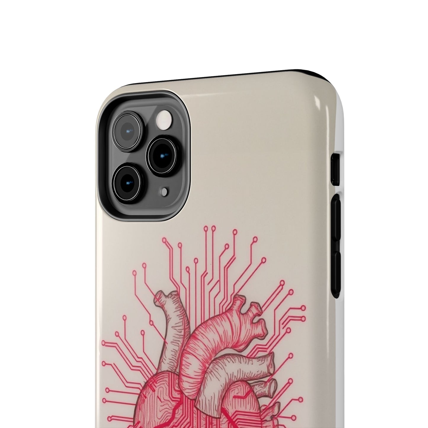 Heart Circuit Tough Phone Case – Unique Tech-Inspired Design for Tech Lovers