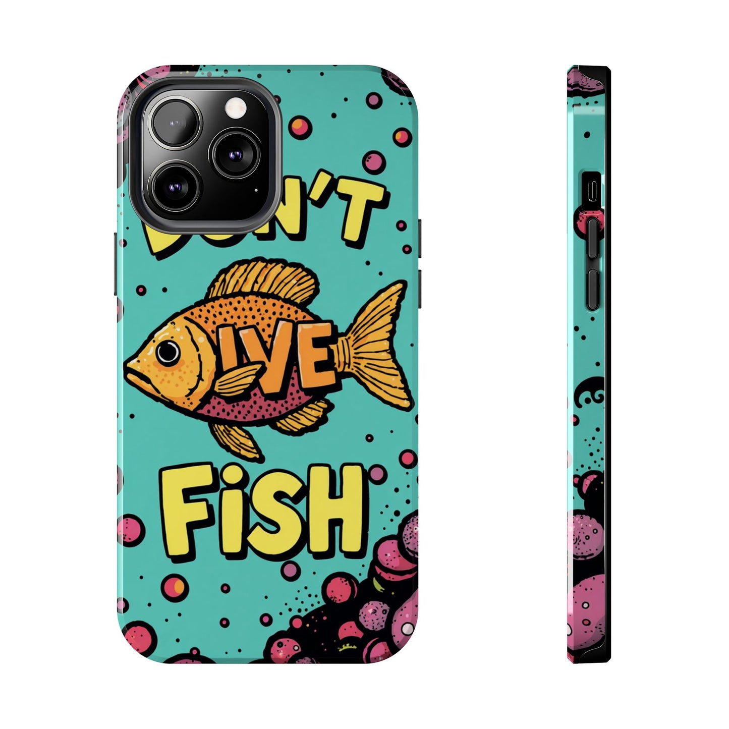 Catchy Fish-Themed Tough Phone Cases, Unique Gift for Fish Lovers, Durable Protection for Phones, Fun Aquatic Design, Ideal for Holidays