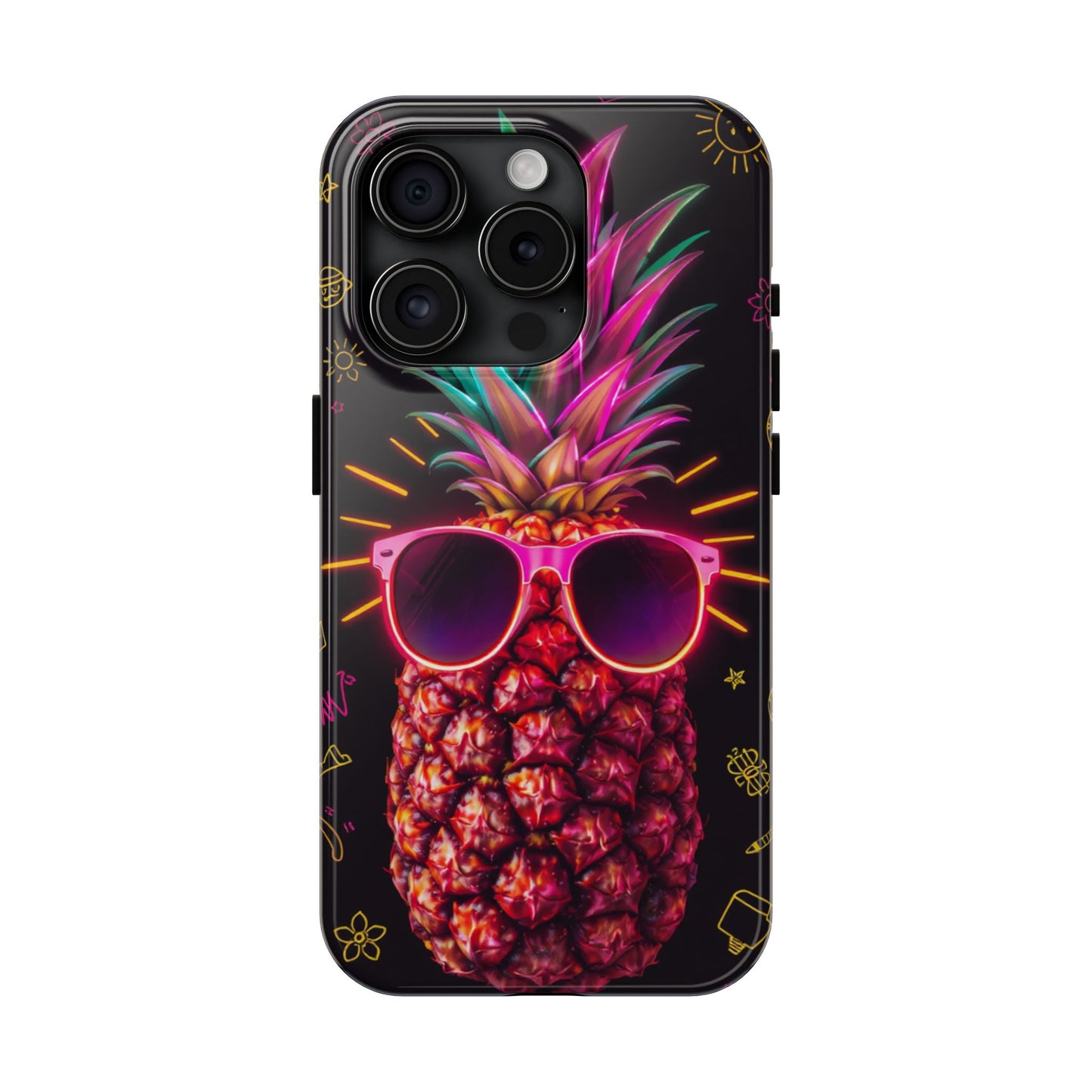 Tough Pineapple Phone Case - Cool, Vibrant Design Perfect for Summer Vibes