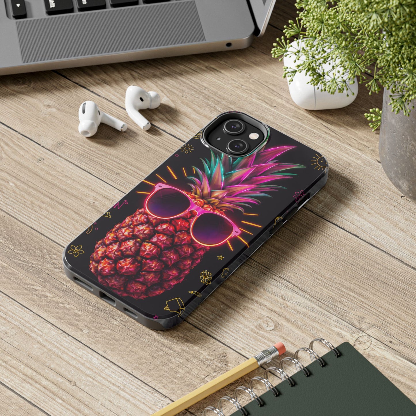 Tough Pineapple Phone Case - Cool, Vibrant Design Perfect for Summer Vibes