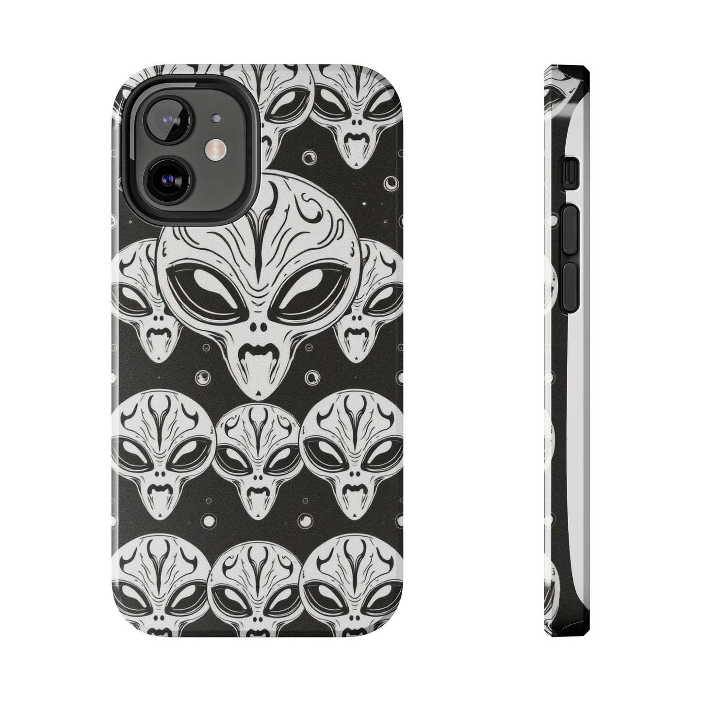 Alien Pattern Tough Phone Case - Durable Protection with Out-of-This-World Design