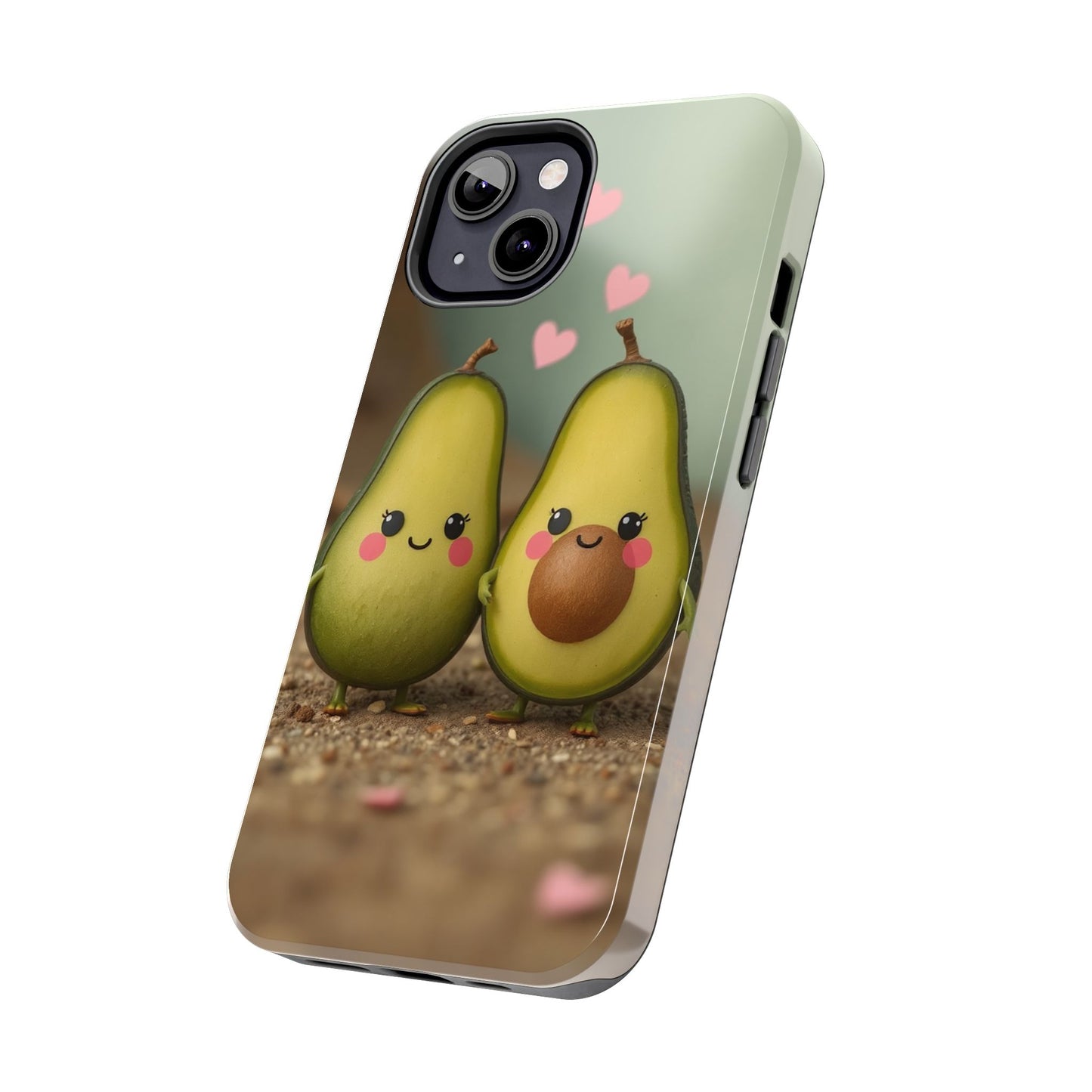 Cute Avocado Phone Case, Funny Tough Case, Quirky Phone Accessory, Gifts for Foodies, Valentine's Day Present