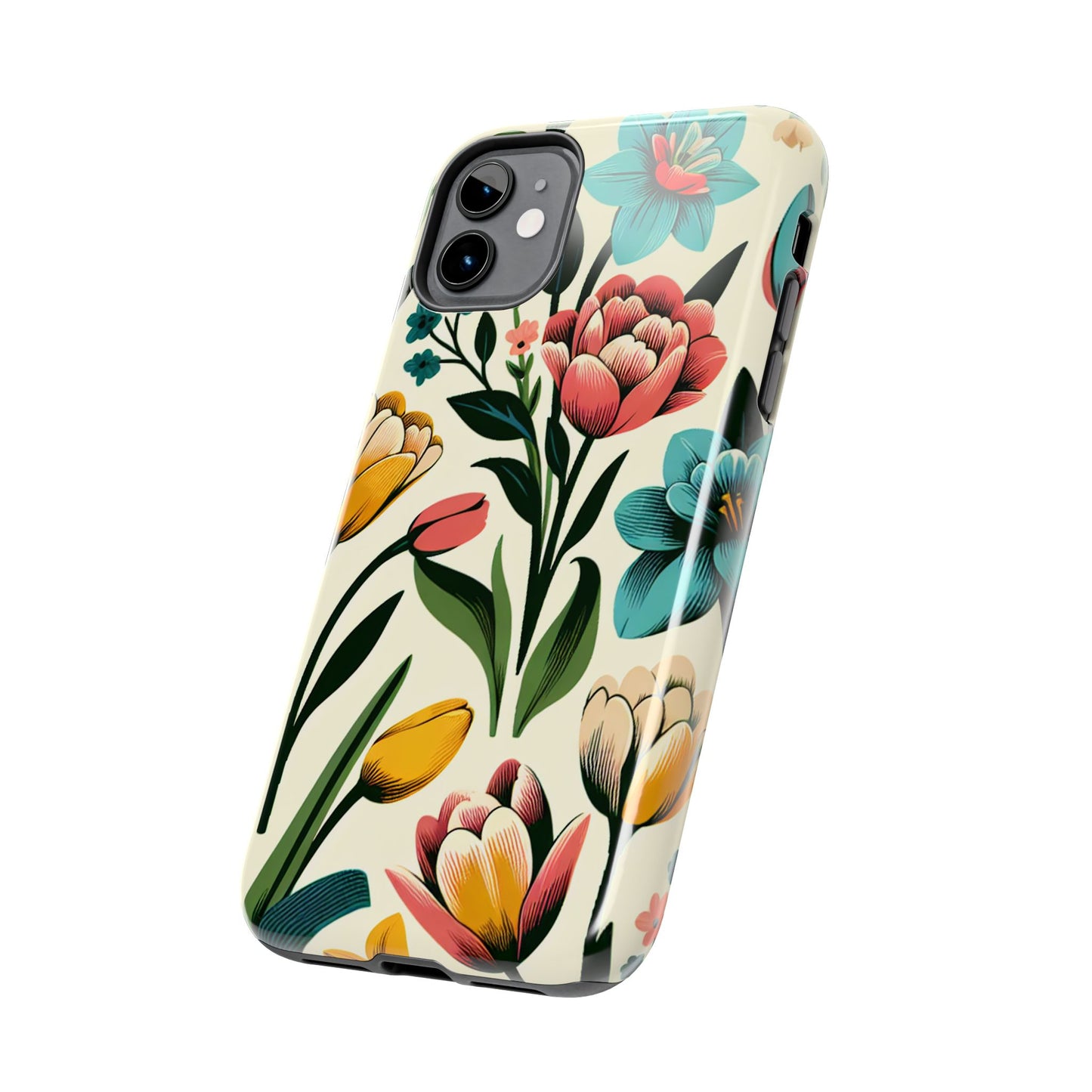 Floral Tough Phone Case - Vibrant Flower Design for Stylish Protection - for iPhone