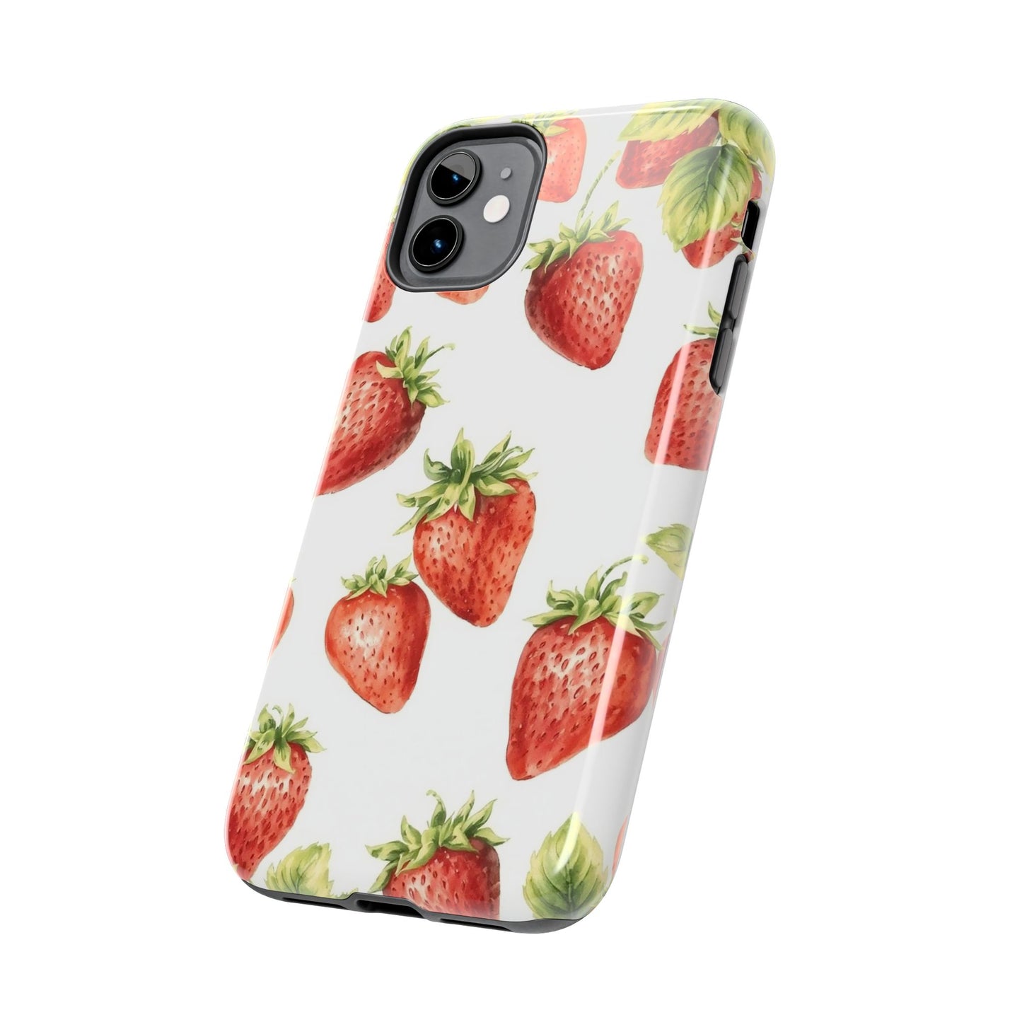 Strawberry Tough Phone Case - Durable Protection with a Fresh Design - for iPhone
