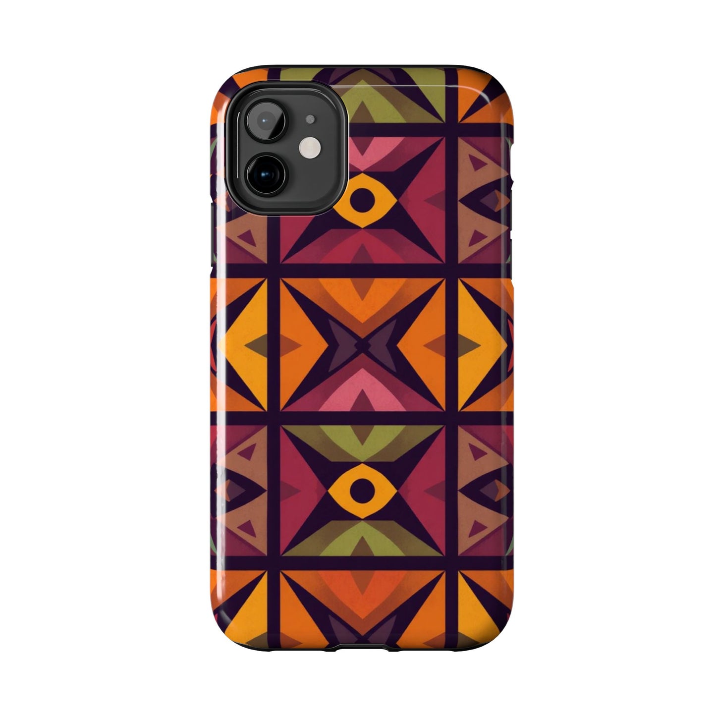 Vibrant Tribal Geometric Tough Phone Case - Colorful Protection for Your iPhone
