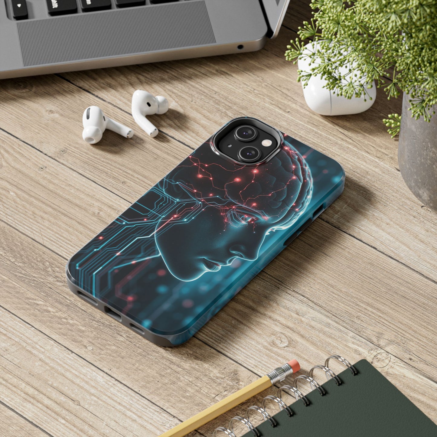 Futuristic Brain Design Tough Phone Case