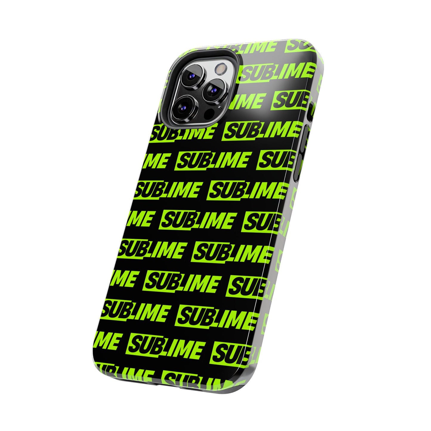 Sublime Text Pattern Tough Phone Case - Vibrant Protective Cover for iPhone
