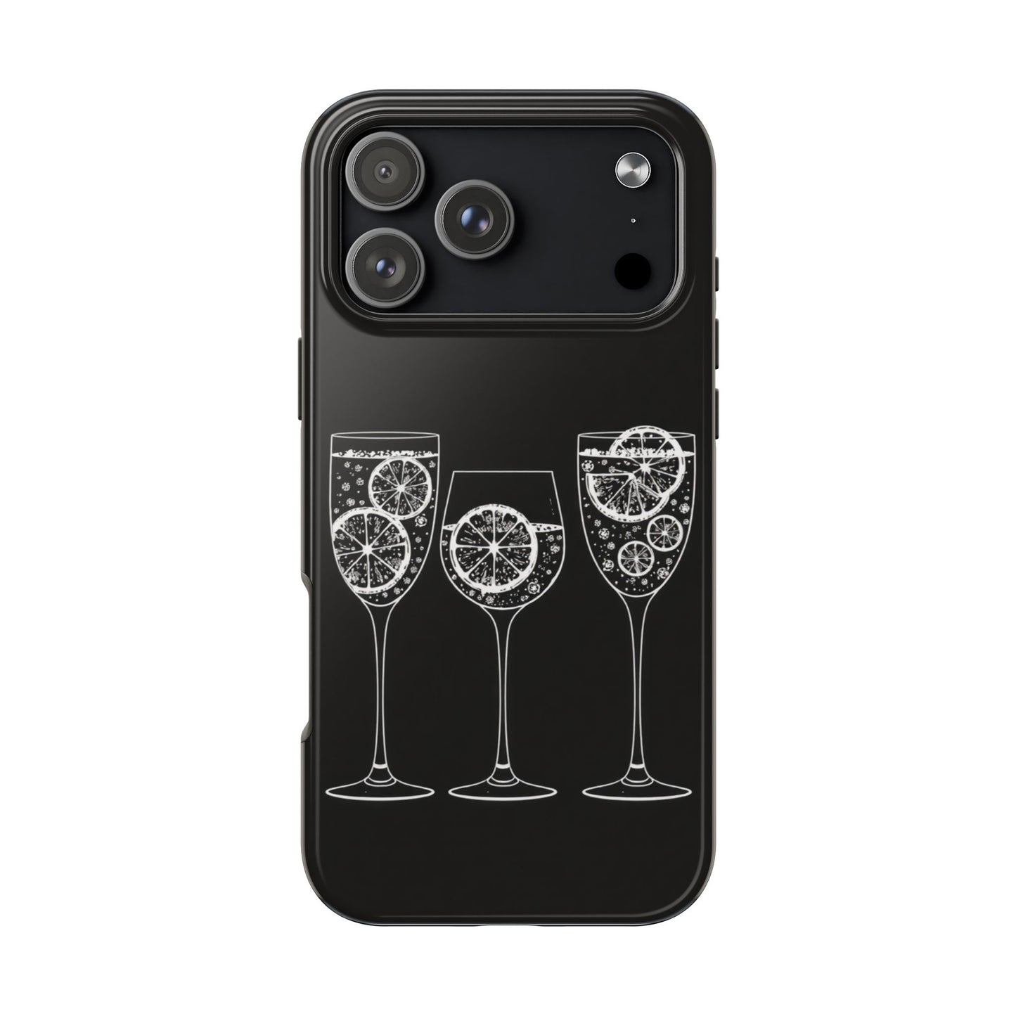 Stylish Tough Phone Cases with Citrus Glass Design, Protective Cases for Parties, Summer Events, and Everyday Use