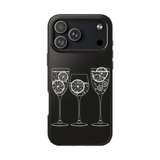 Stylish Tough Phone Cases with Citrus Glass Design, Protective Cases for Parties, Summer Events, and Everyday Use