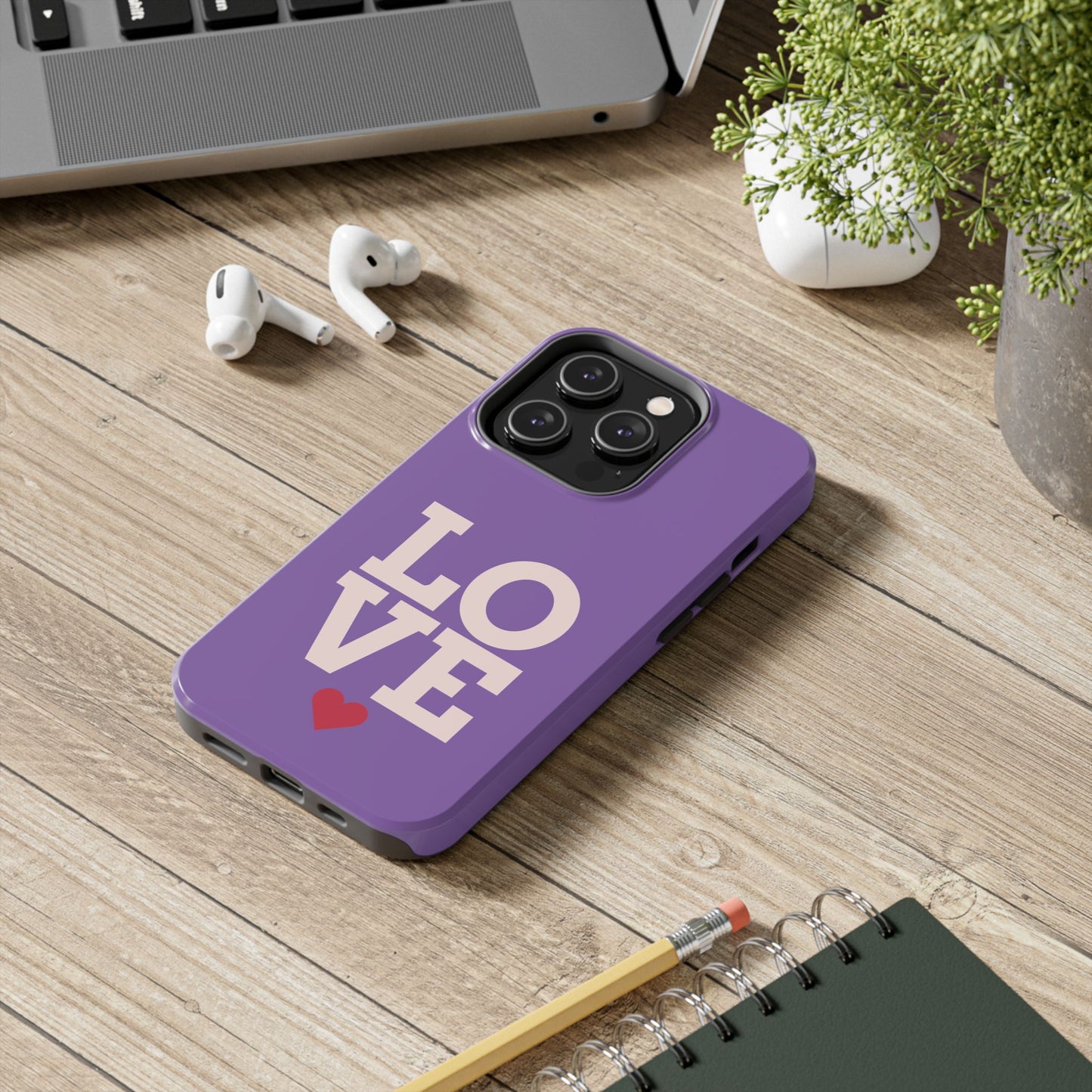 Purple Love Phone Case - Durable & Stylish Tough Case - for iPhone