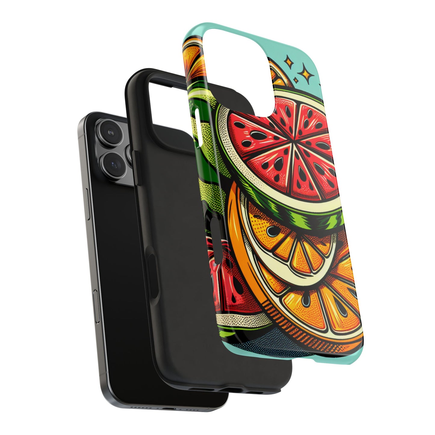 Vibrant Citrus Tough Phone Case - Fruit Slice Design - for iPhone