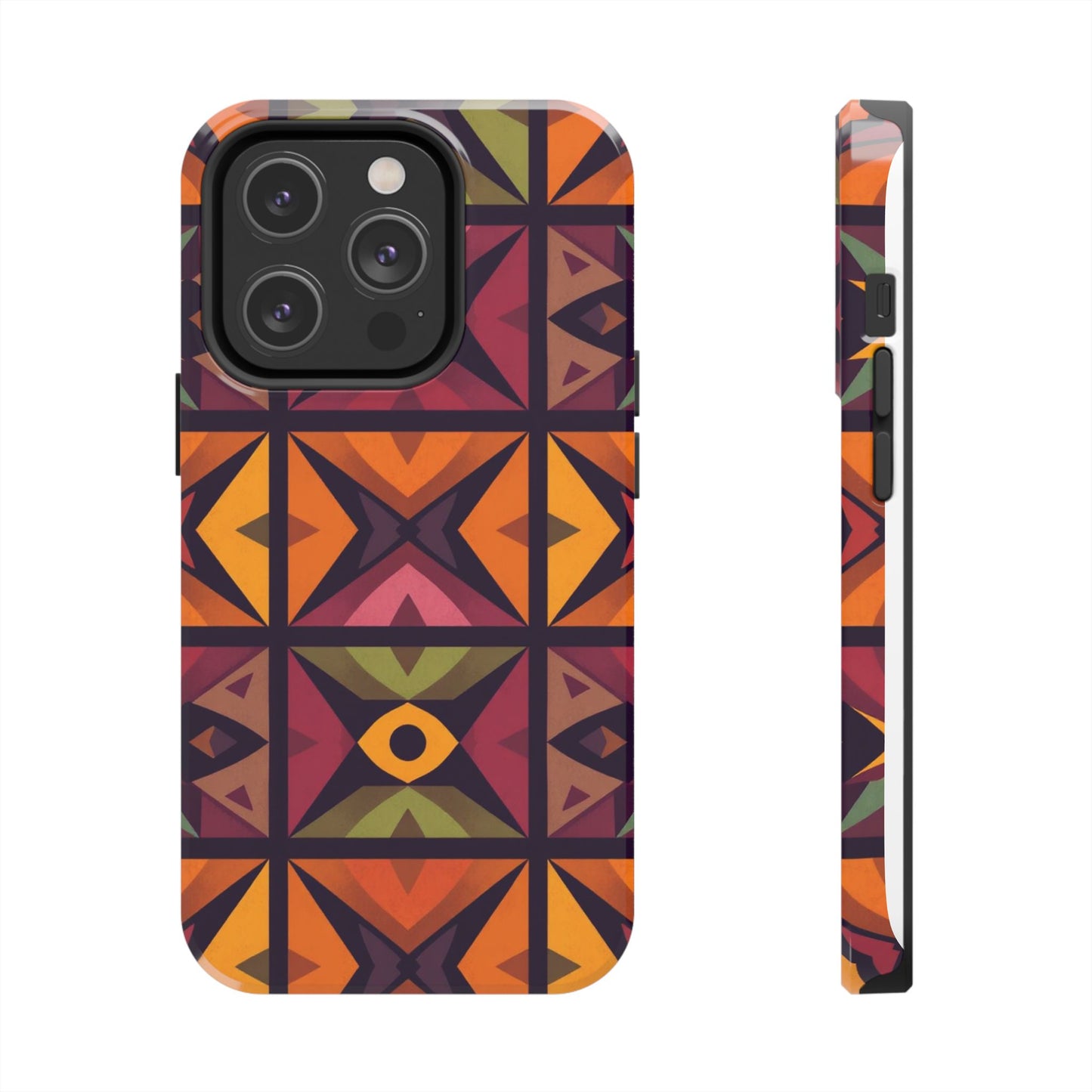 Vibrant Tribal Geometric Tough Phone Case - Colorful Protection for Your iPhone