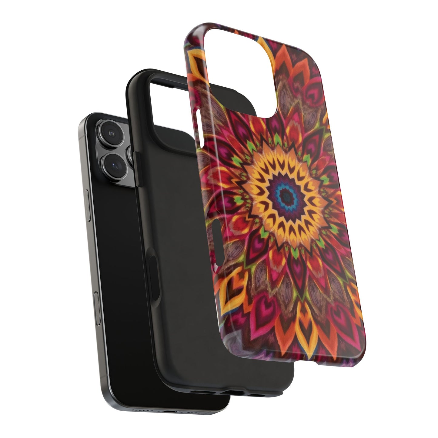 Vibrant Floral Mandala Tough Phone Case | Stylish and Durable Protection - for iPhone