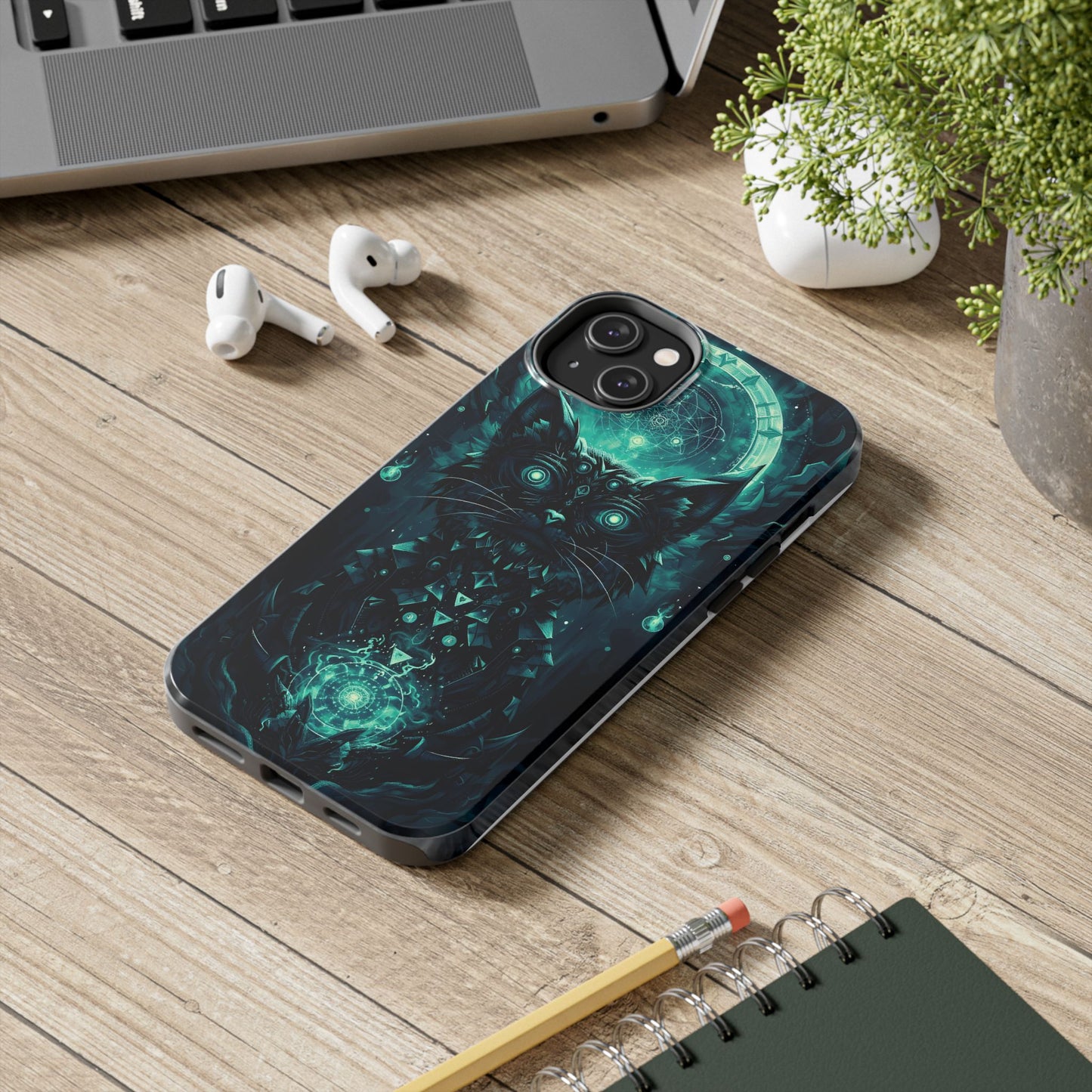 Mystical Dark Cat Phone Case - Tough Protective Cover for Cat Lovers - for iPhone