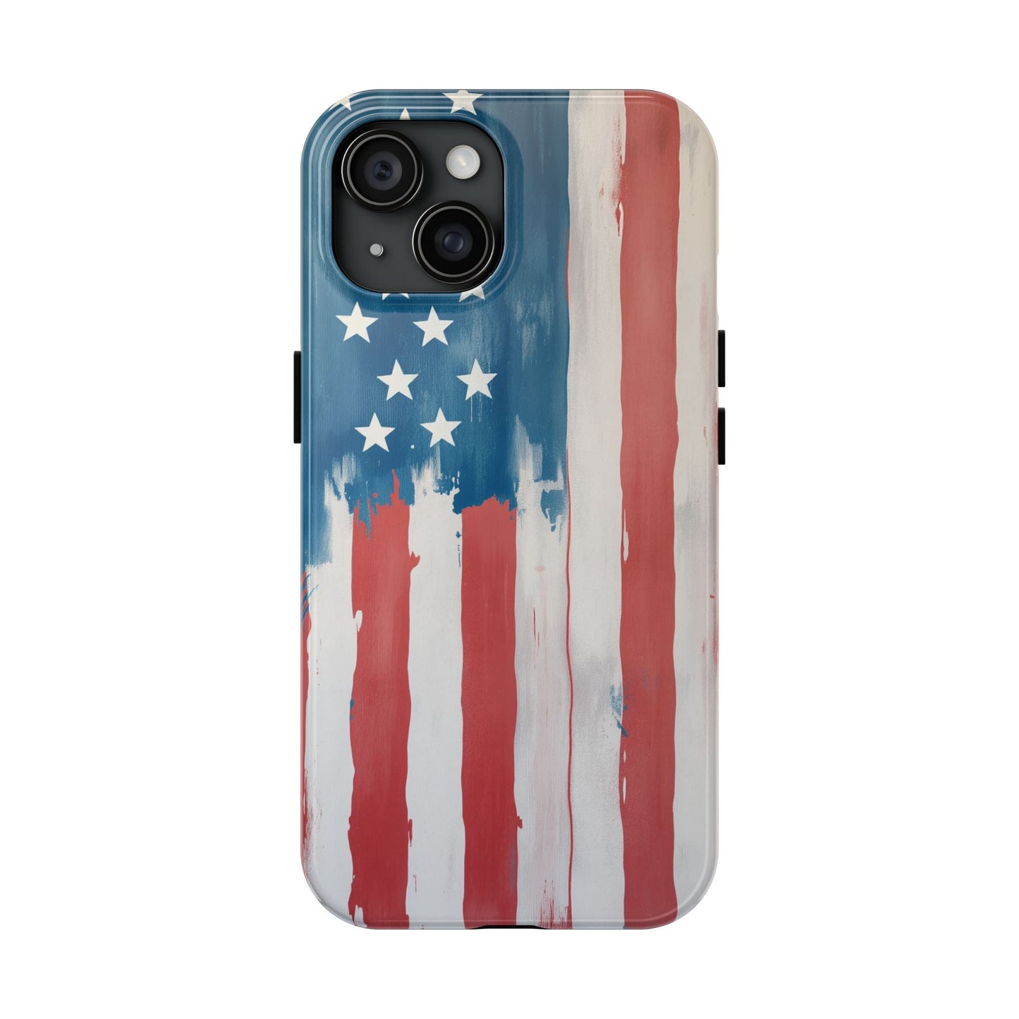 Patriotic Tough Phone Cases - Abstract USA Flag Design for Durable Protection - for iPhone