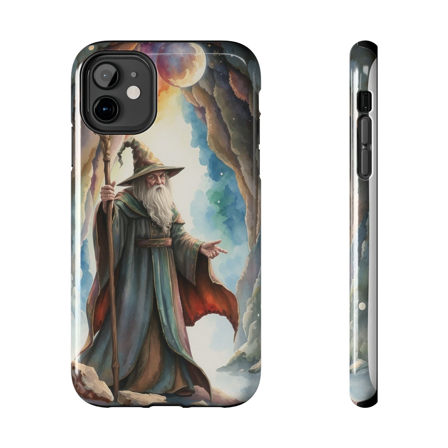 Magical Wizard Phone Case - Tough, Durable Phone Cover for Fantasy Lovers, Geek Gift, Unique Design, Celestial Phone Accessory