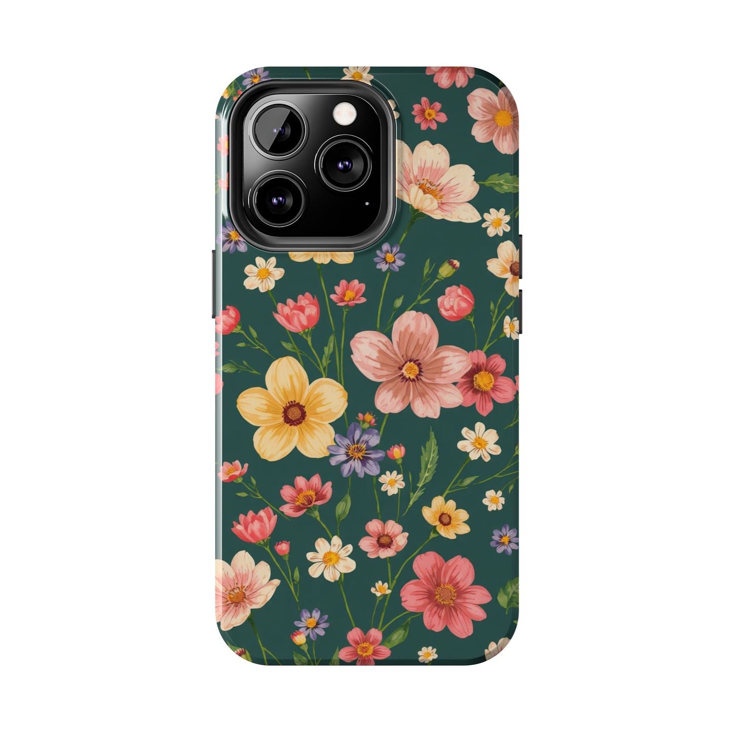 Vintage Spring Flowers Tough Phone Case - Durable Protection for iPhone