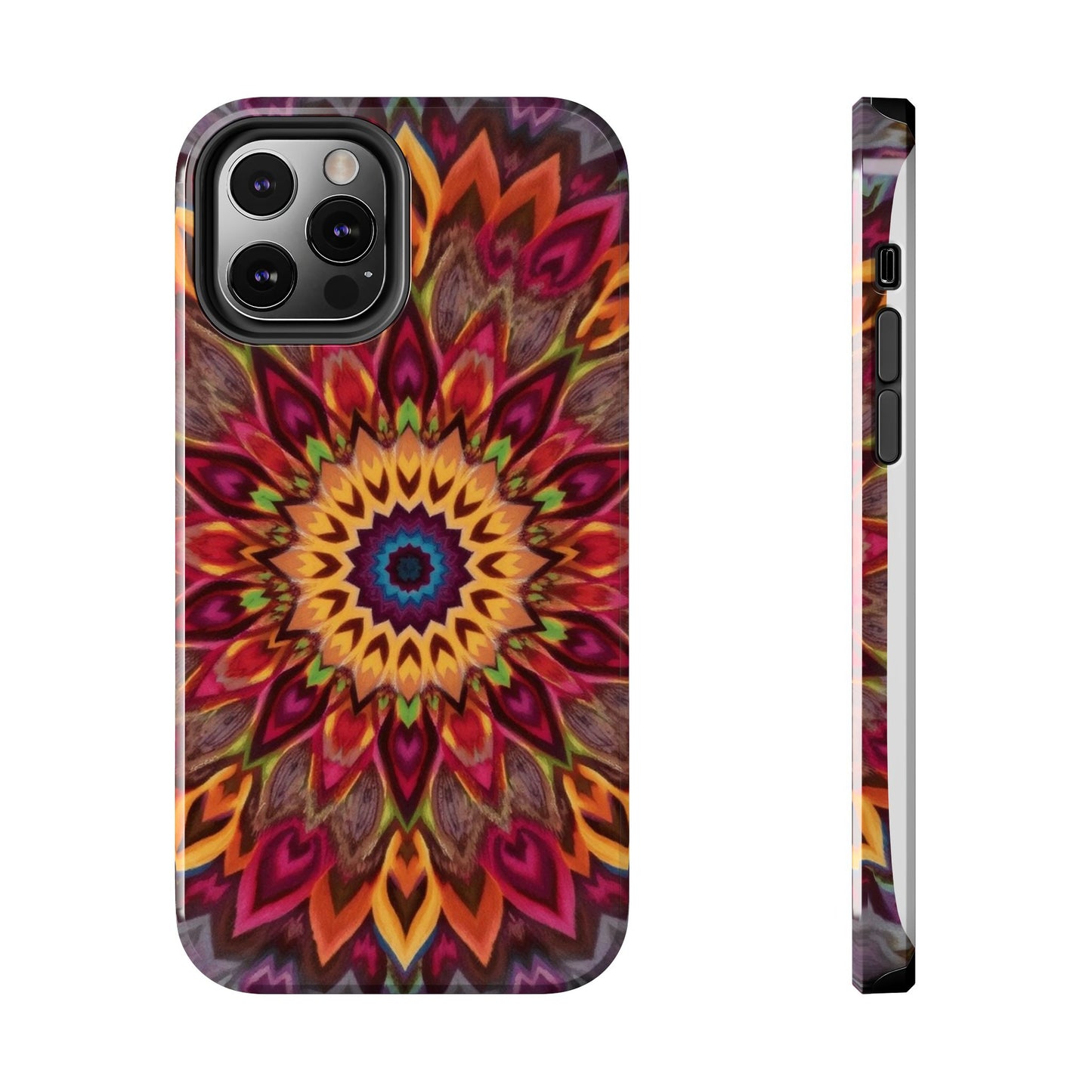 Vibrant Floral Mandala Tough Phone Case | Stylish and Durable Protection - for iPhone