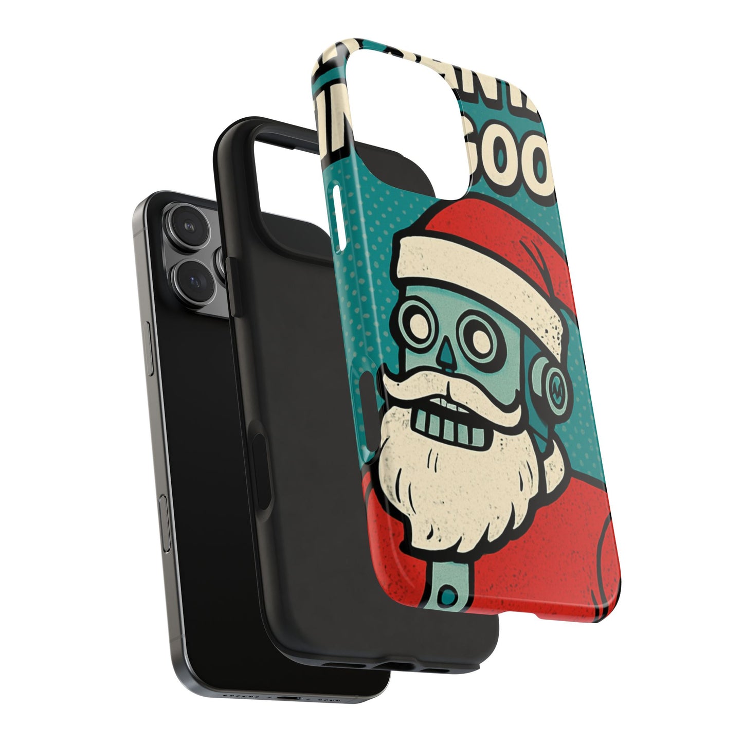 Santa Robot Phone Case - Durable Tough Design for Holidays