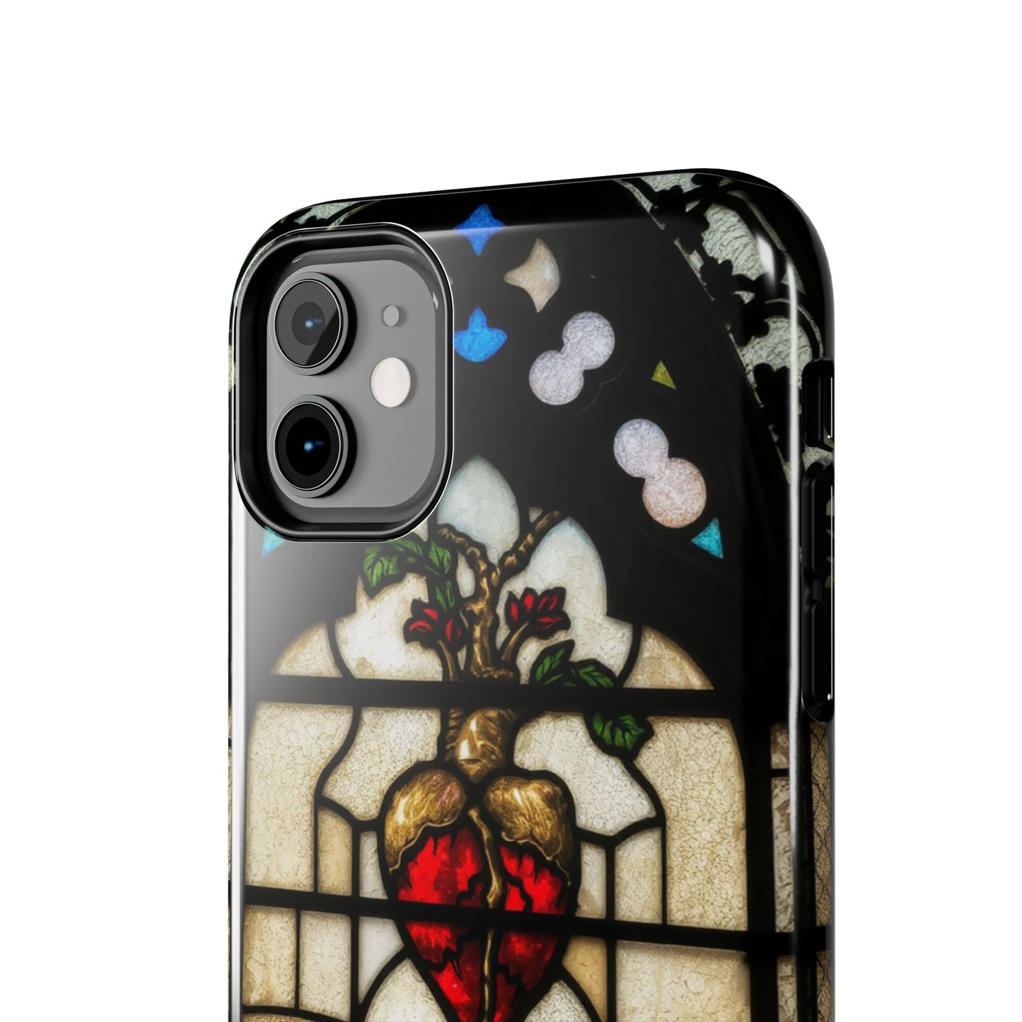 Stained Glass Heart Tough Phone Case - Unique Design for Protection & Style