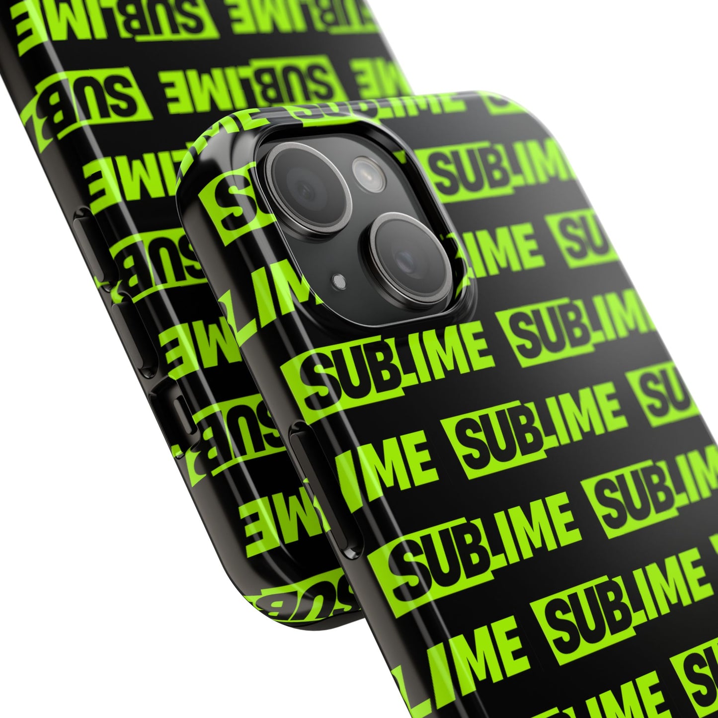 Sublime Text Pattern Tough Phone Case - Vibrant Protective Cover for iPhone