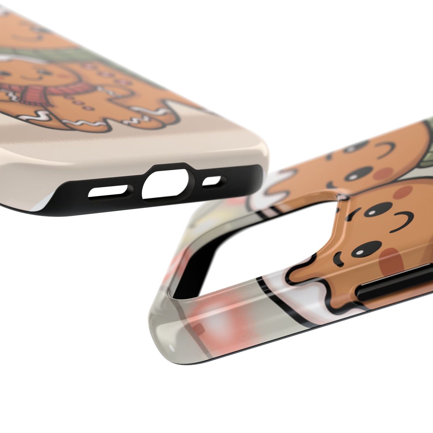 Gingerbread Cartoon Family Tough Phone Case – Festive Holiday Protection