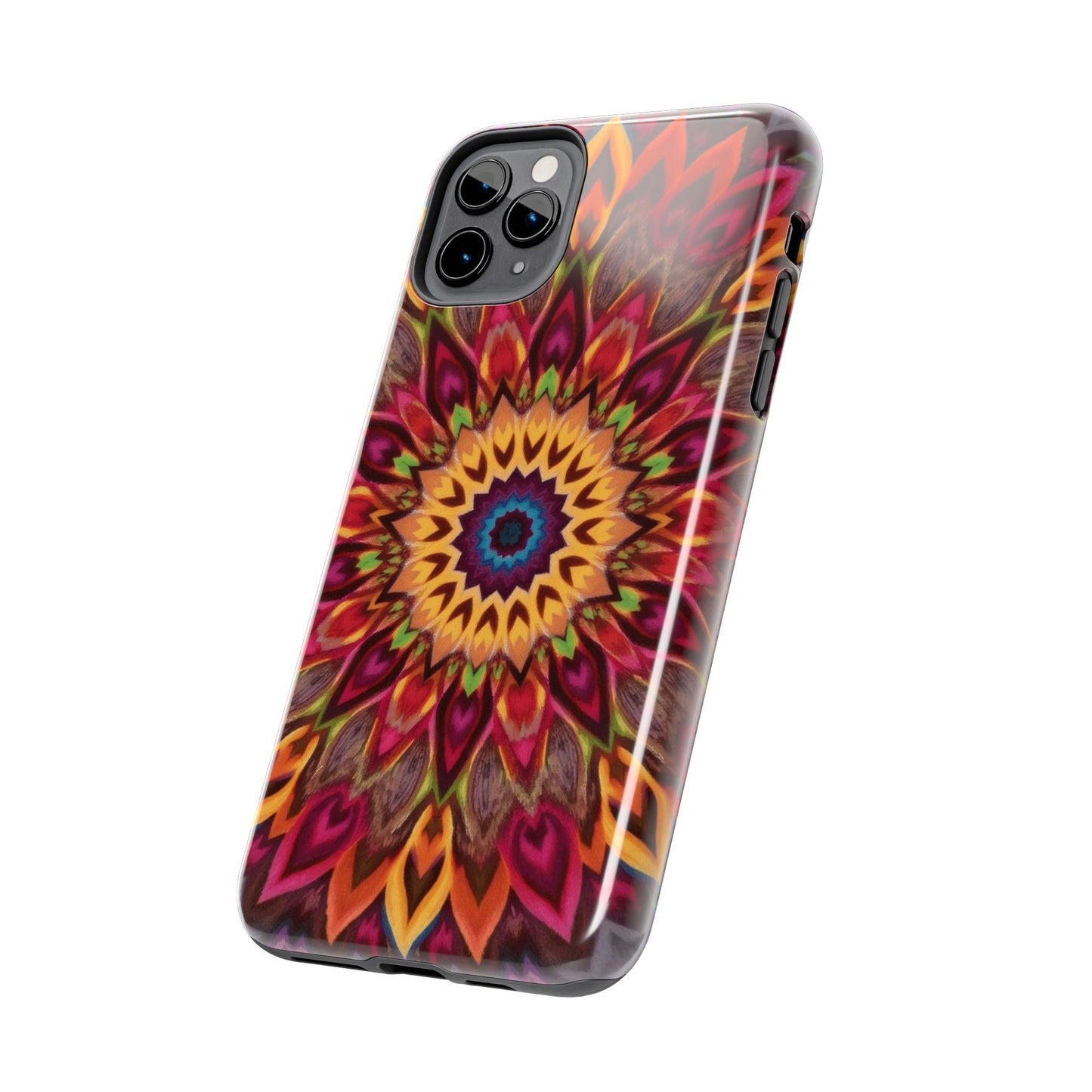 Vibrant Floral Mandala Tough Phone Case | Stylish and Durable Protection - for iPhone