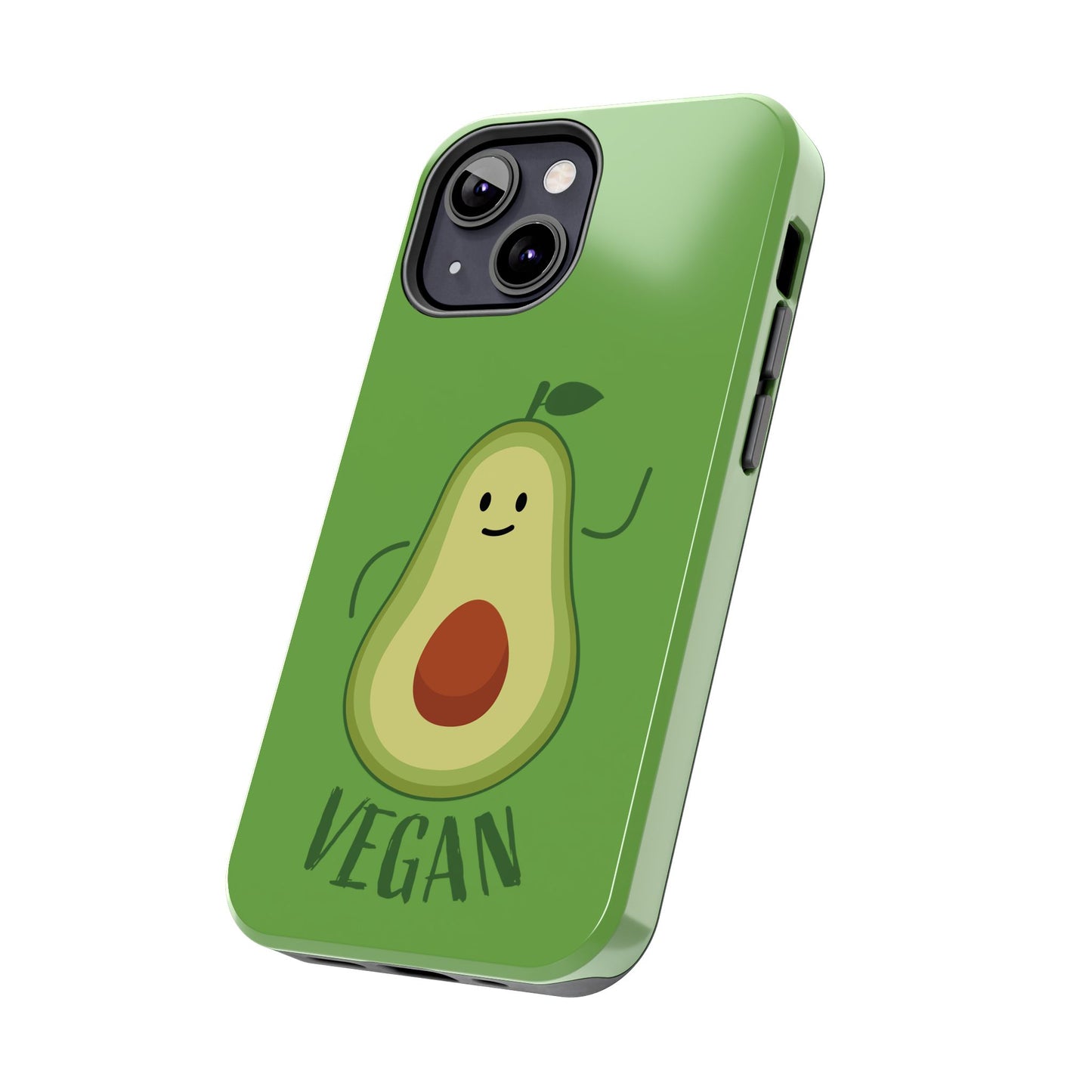 Vegan Avocado Tough Phone Case - Cute & Durable Phone Cover - for iPhone