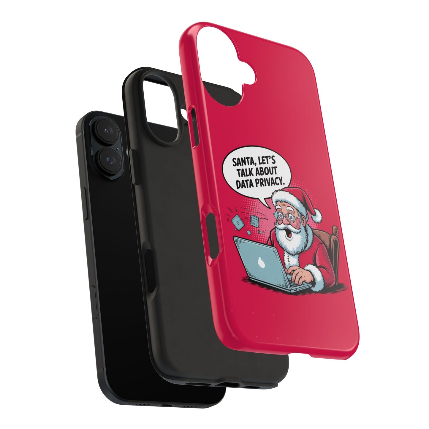 Santa Data Privacy Design Tough iPhone Case for Christmas