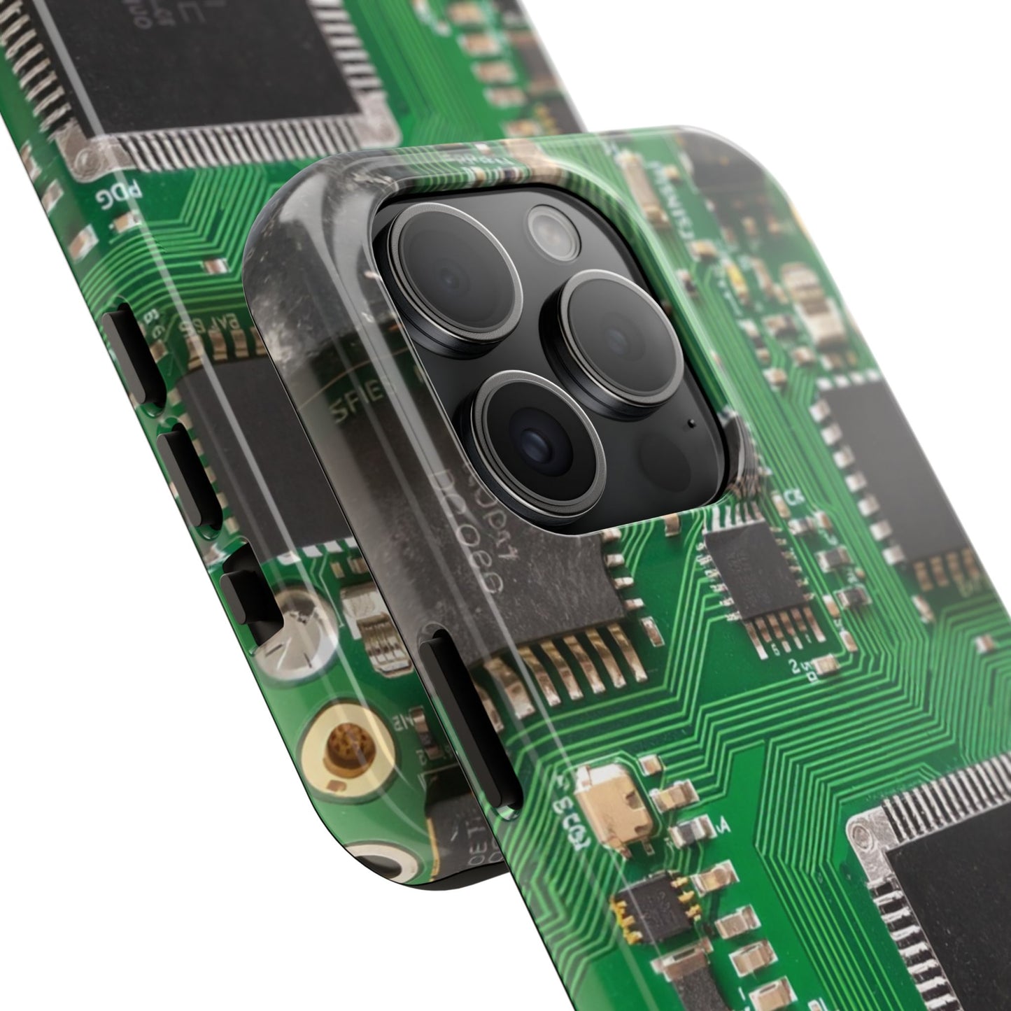 Circuit Board Tough Phone Case - Durable Tech Design