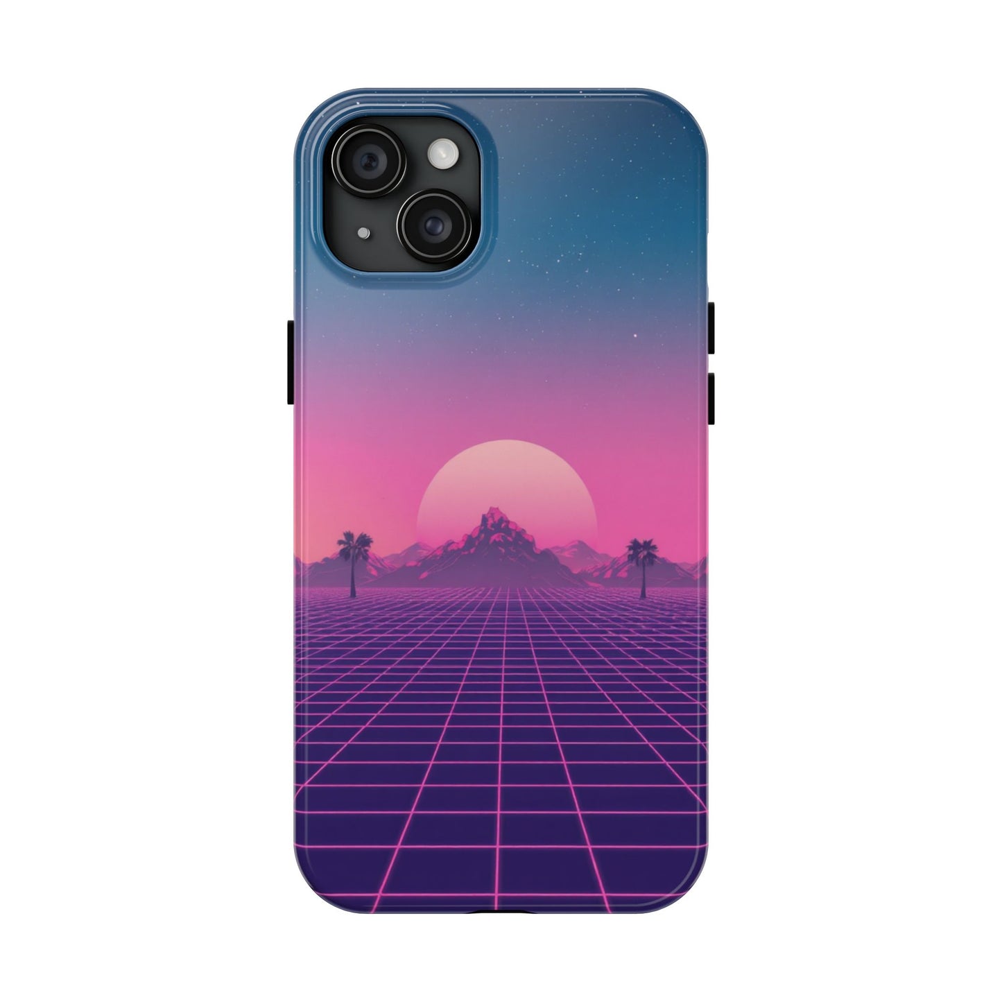 Retro Aesthetic Tough Phone Case - Vibrant Sunset Design